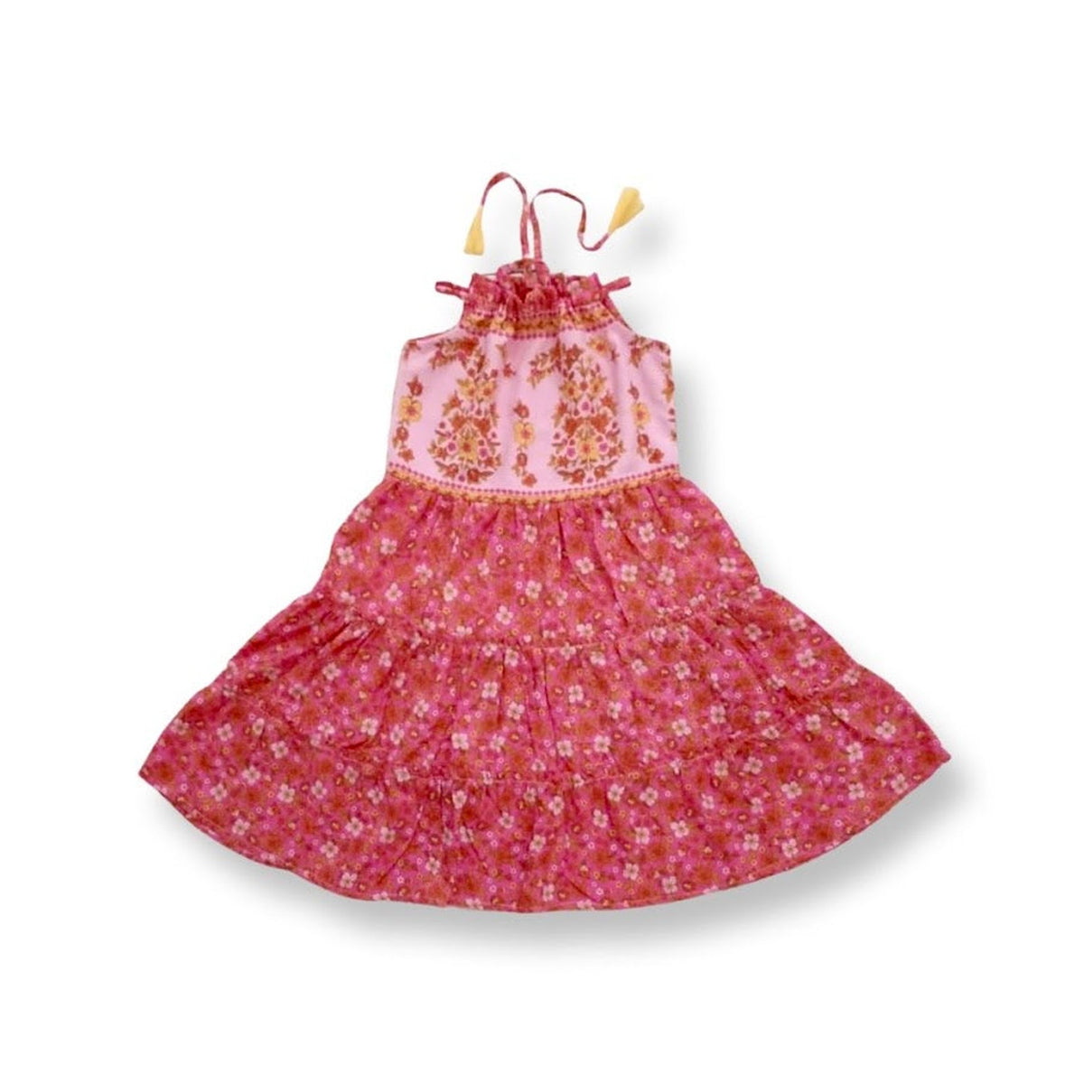 Pink Daffodil Back String Dress