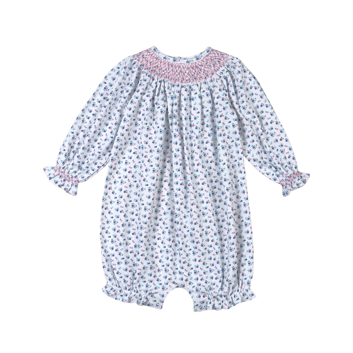 Callie Smocked Bishop Bubble - Short Sleeve
