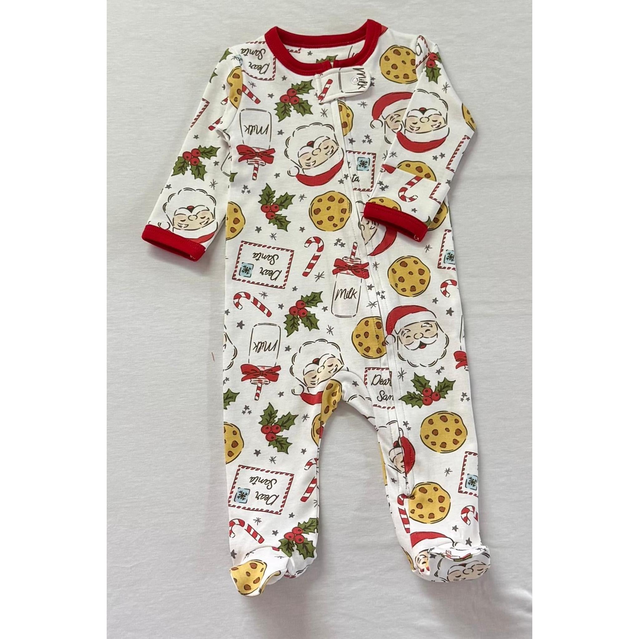 Cookies for Santa Pima Zipper Footie