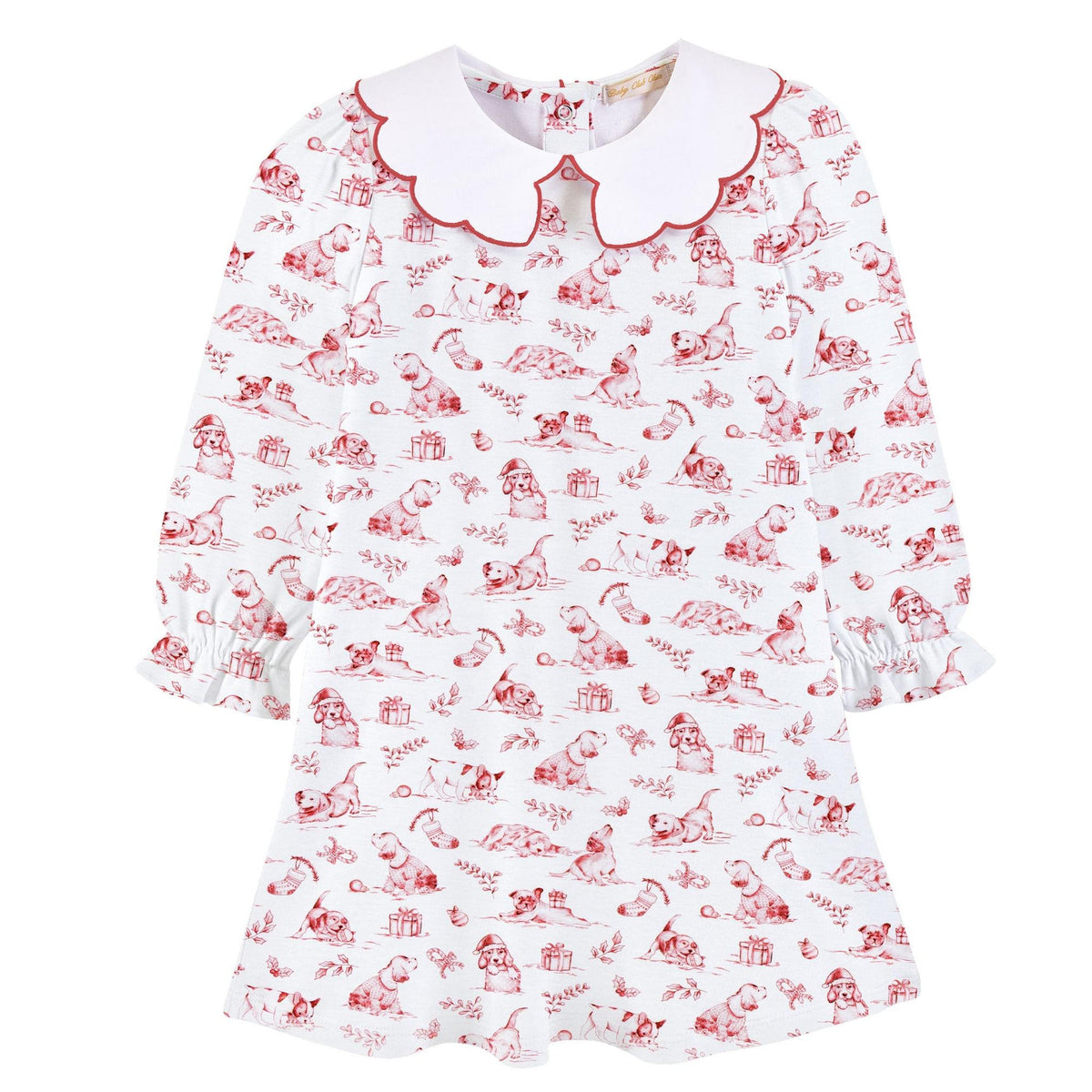 Pre Order - Puppy Noel Toile Pima Nightgown