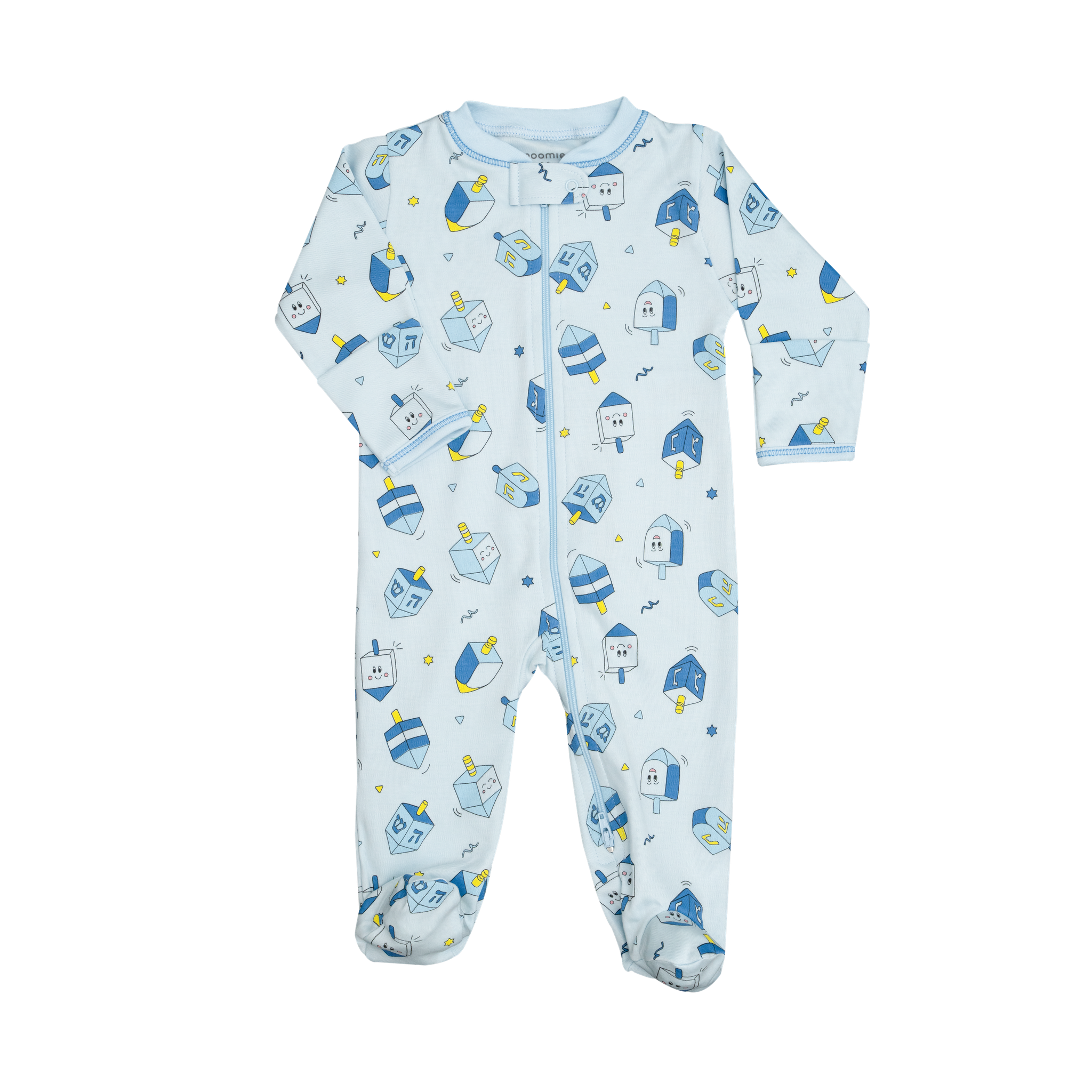 Pima Zipper Footie Happy Dreidels