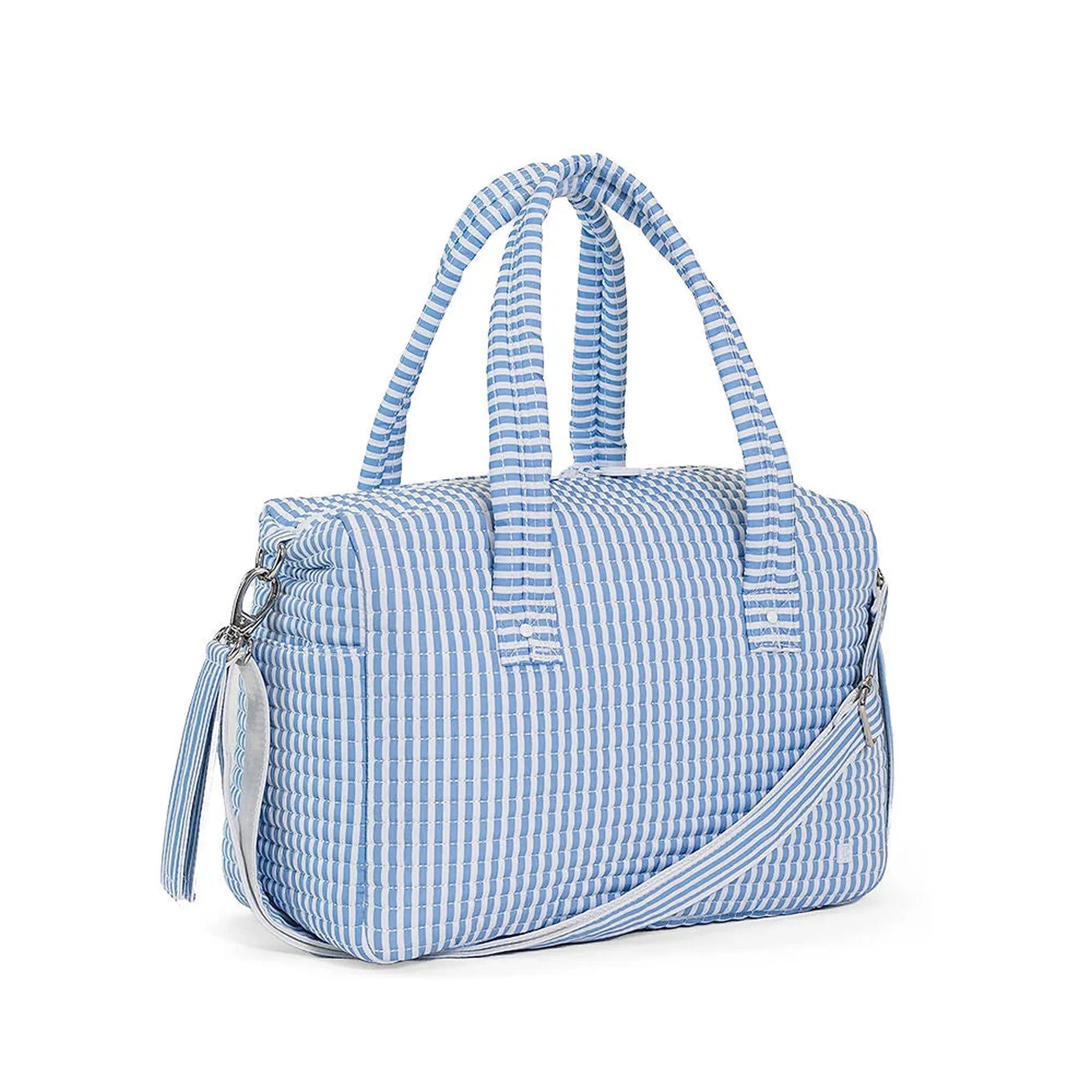 Quilted Stroller Bag - Pimlico Stripe Chambray