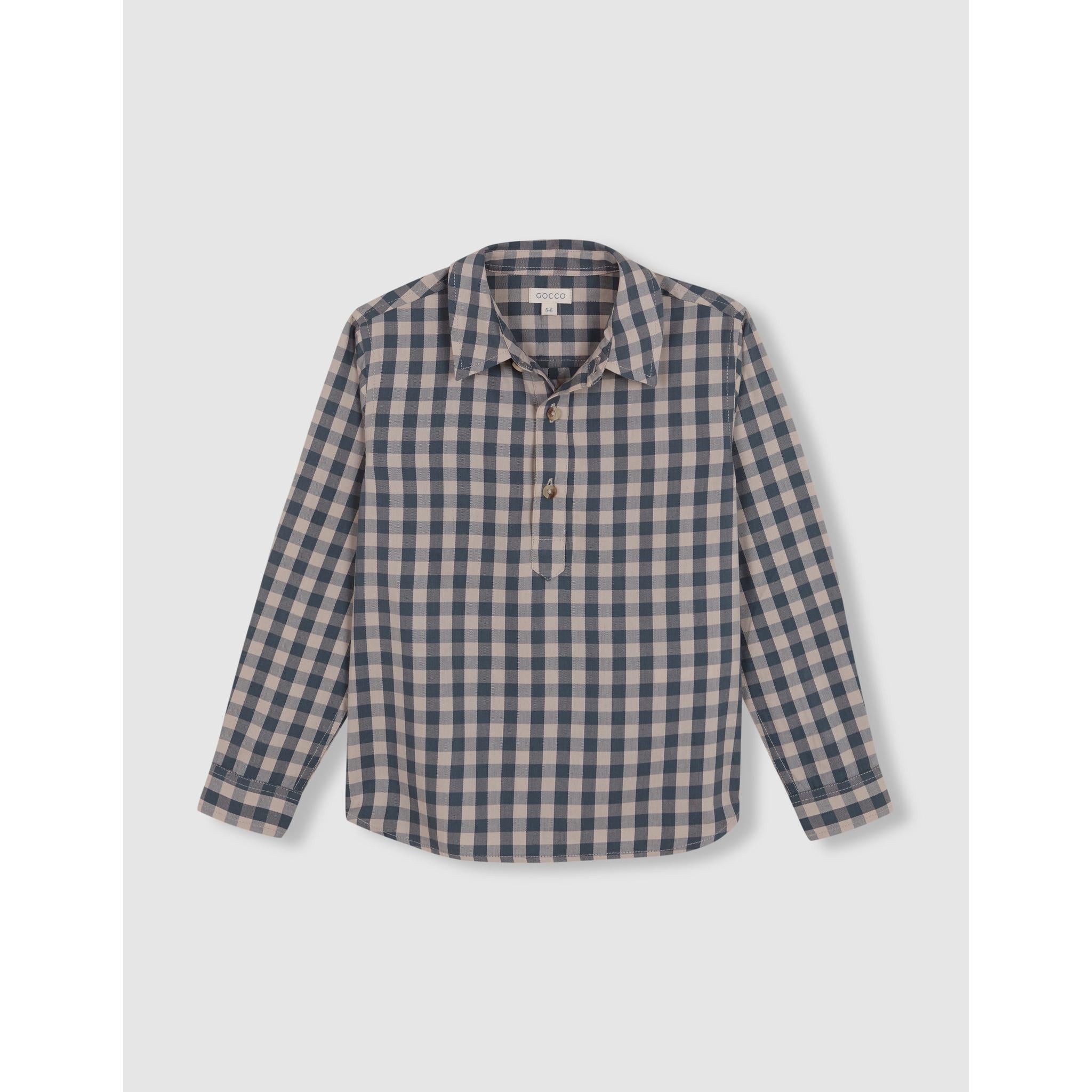 Camisa cuadros tapeta corta verde