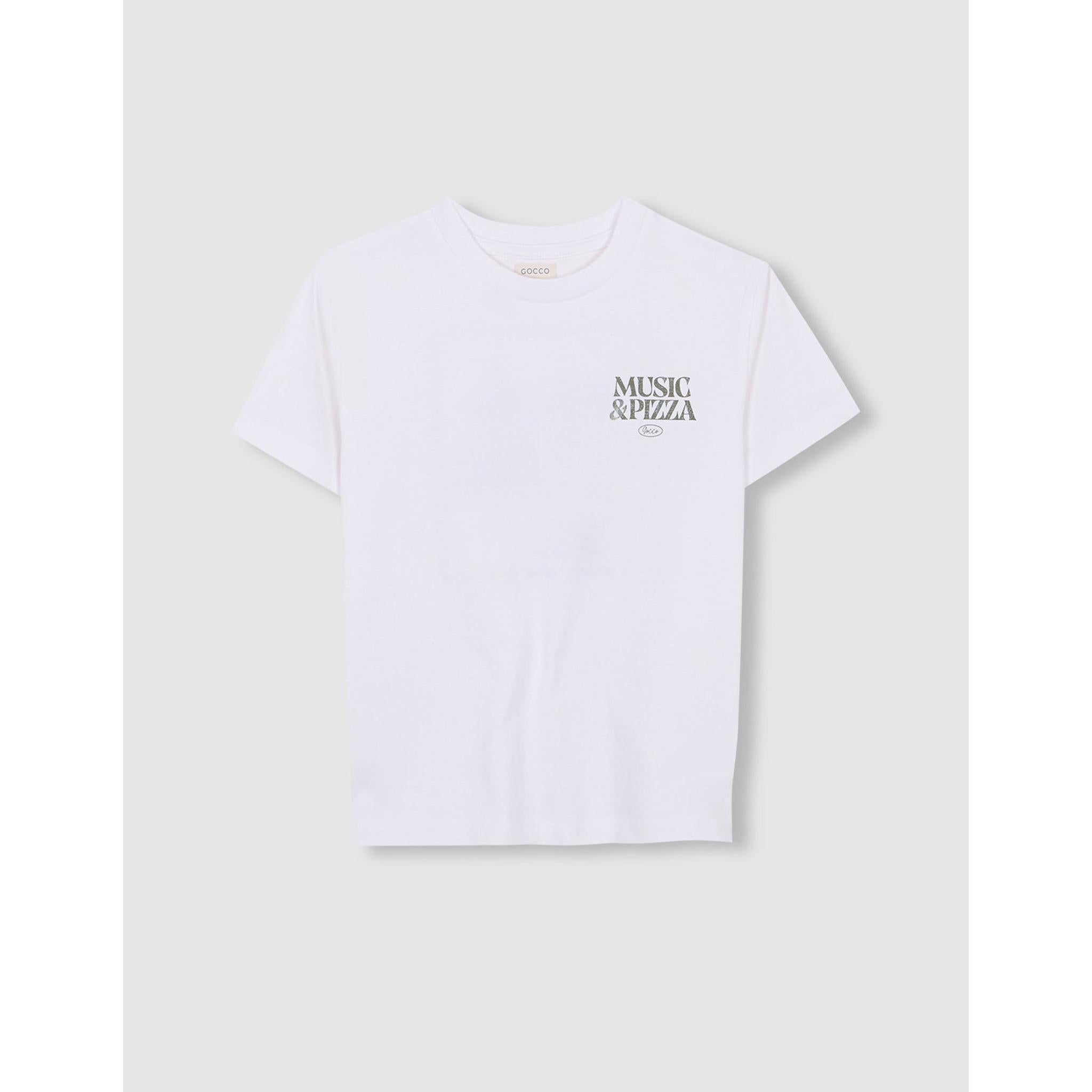 Camiseta print music blanco