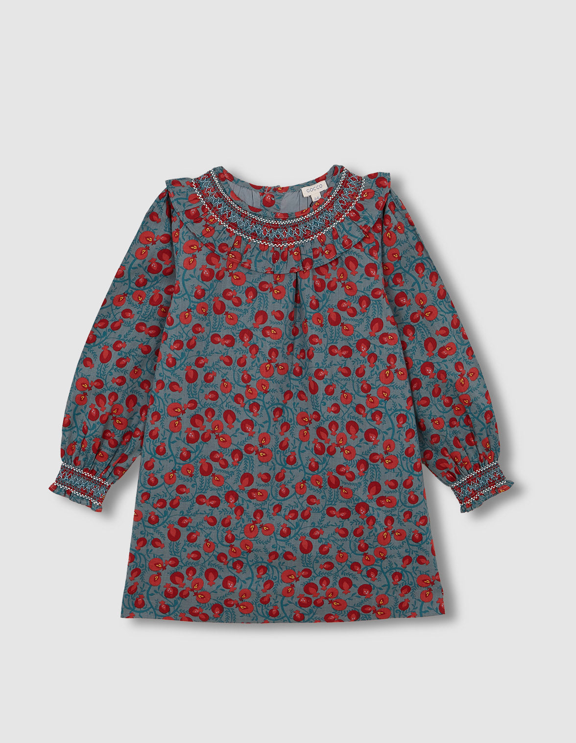 Vestido cuello nido de abeja