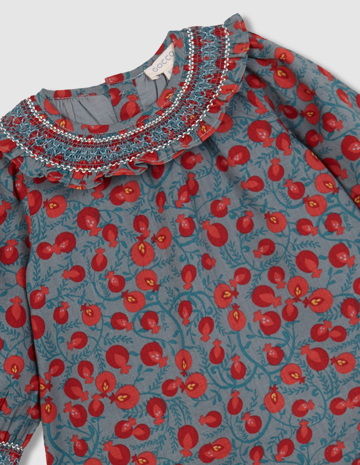 Vestido cuello nido de abeja