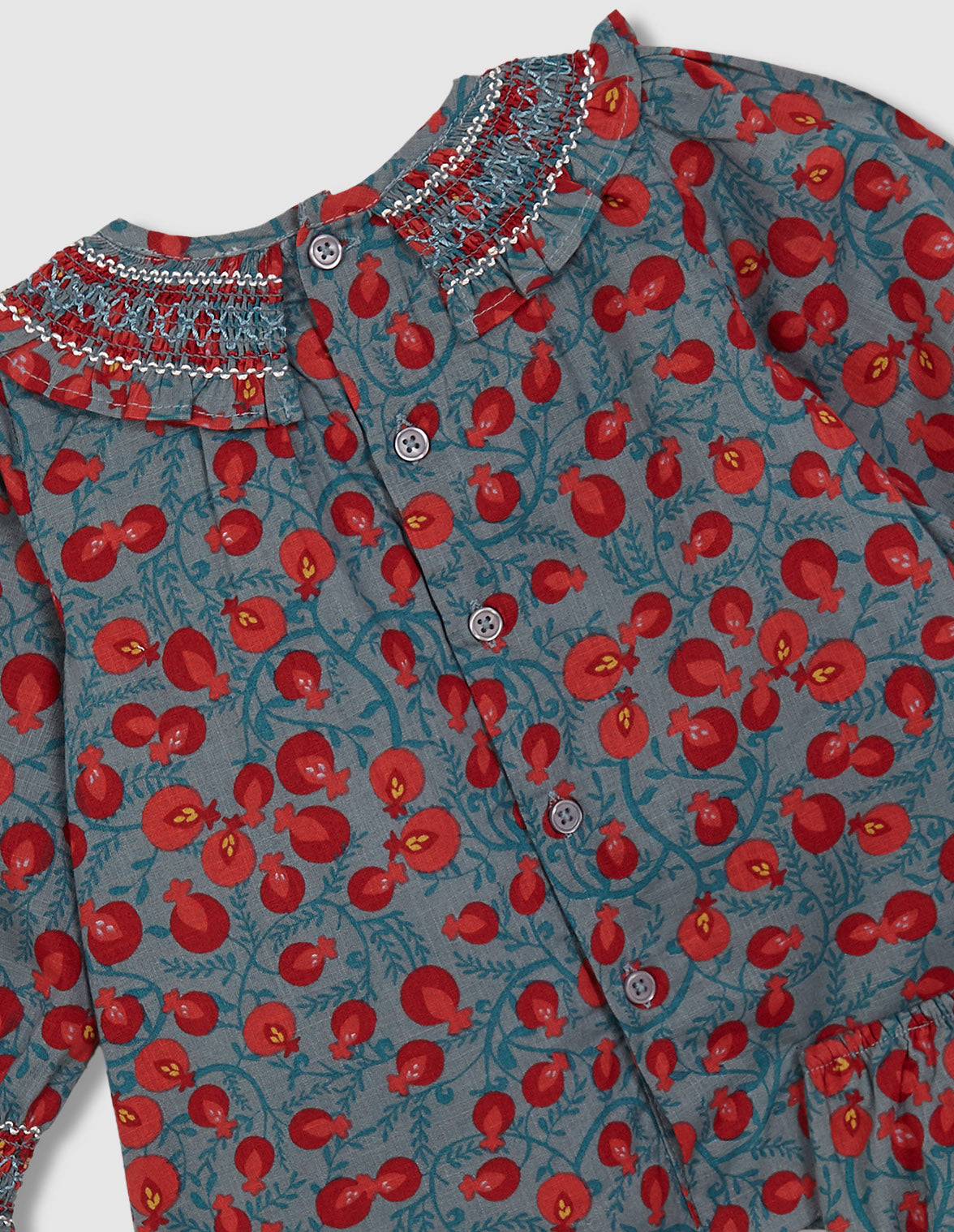 Vestido cuello nido de abeja