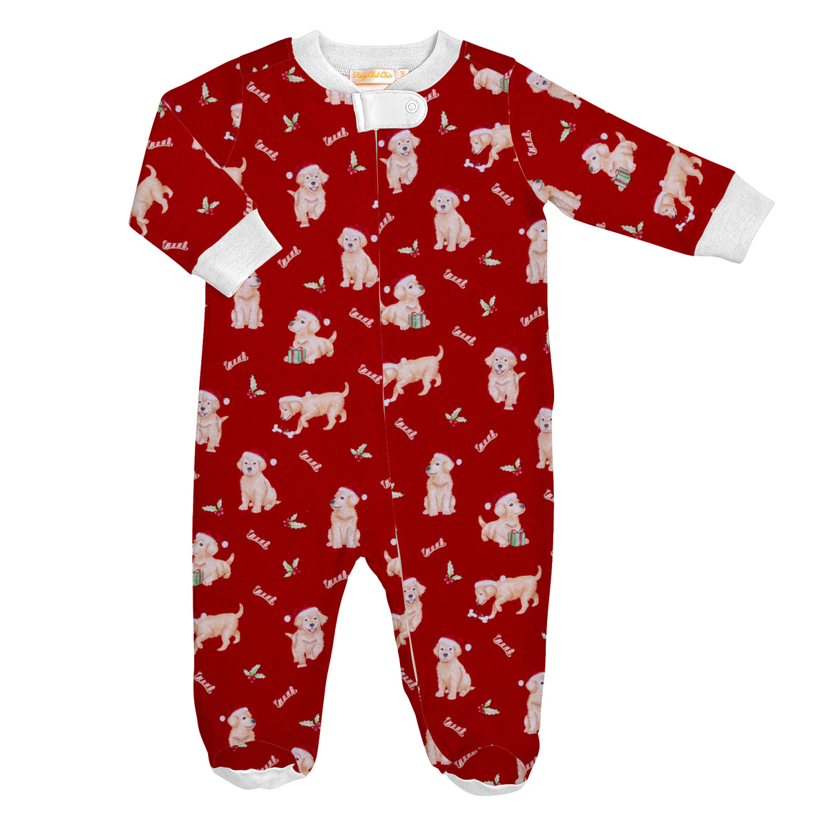 Pre order - Golden Christmas pima footie