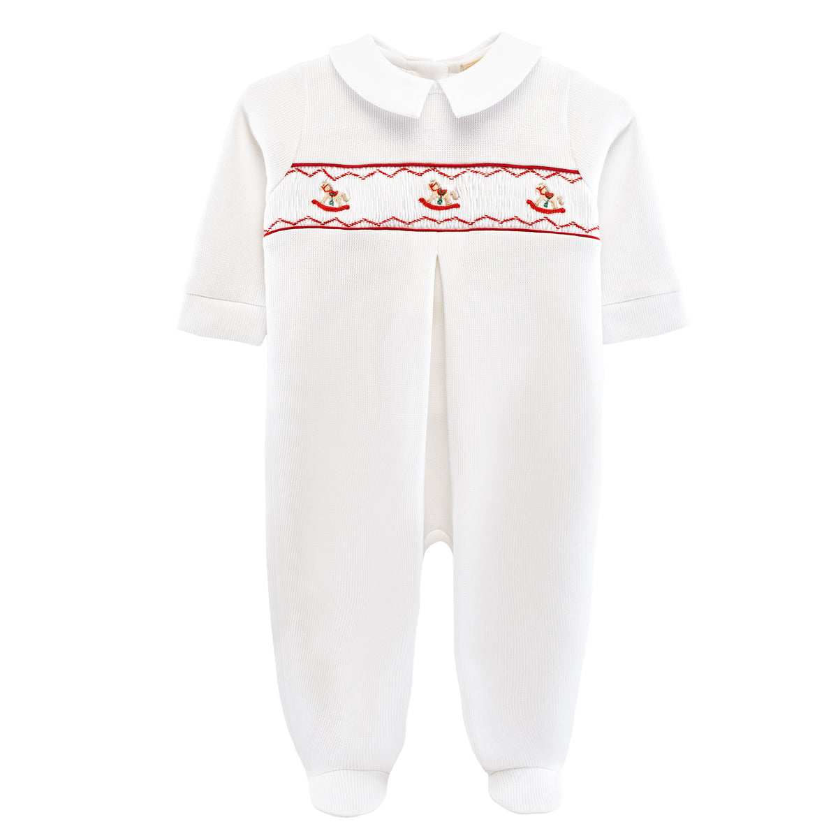 Pre Order My First Christmas Jacquard Smocked Footie