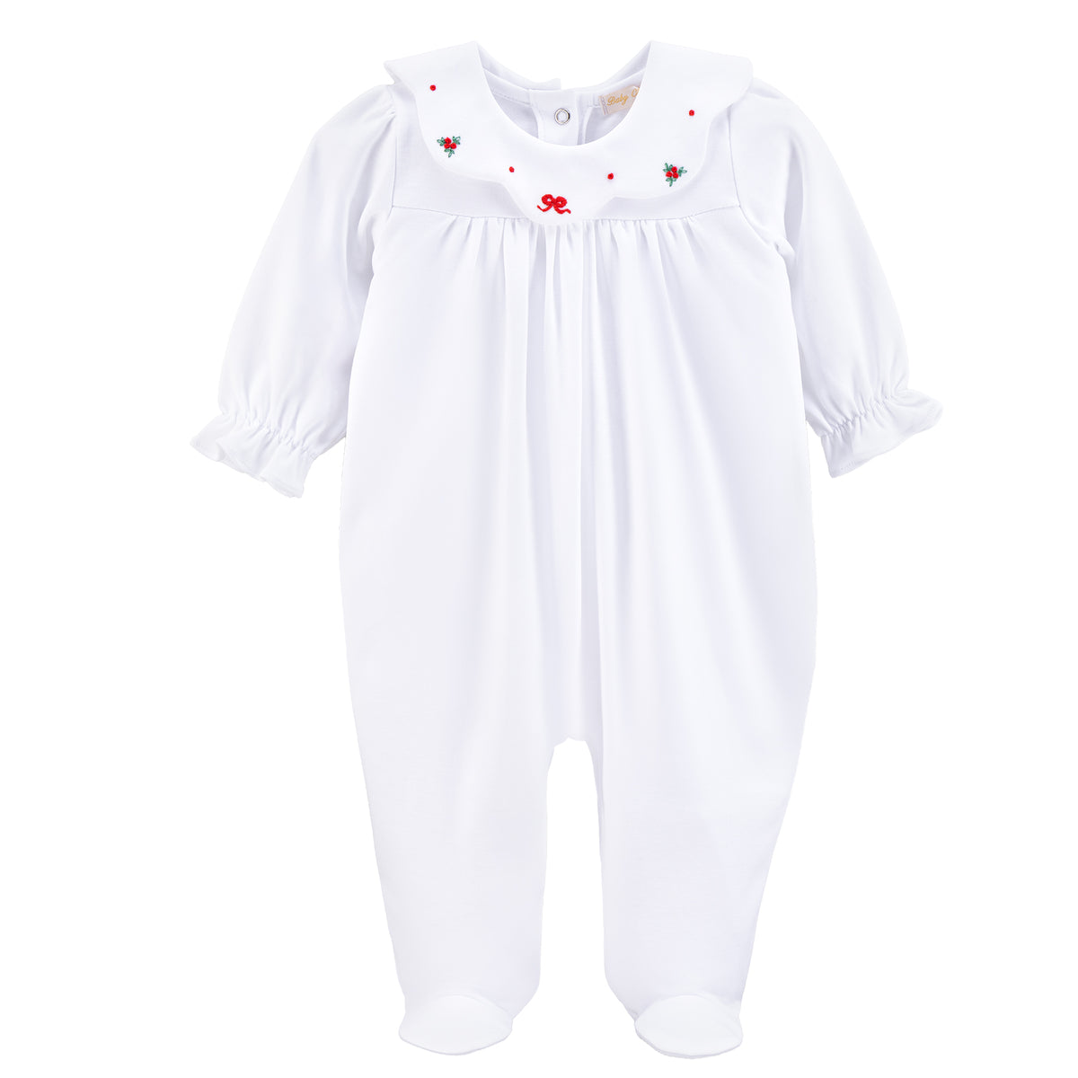 Pre Order - Bows and Mistletoes Collared Footie