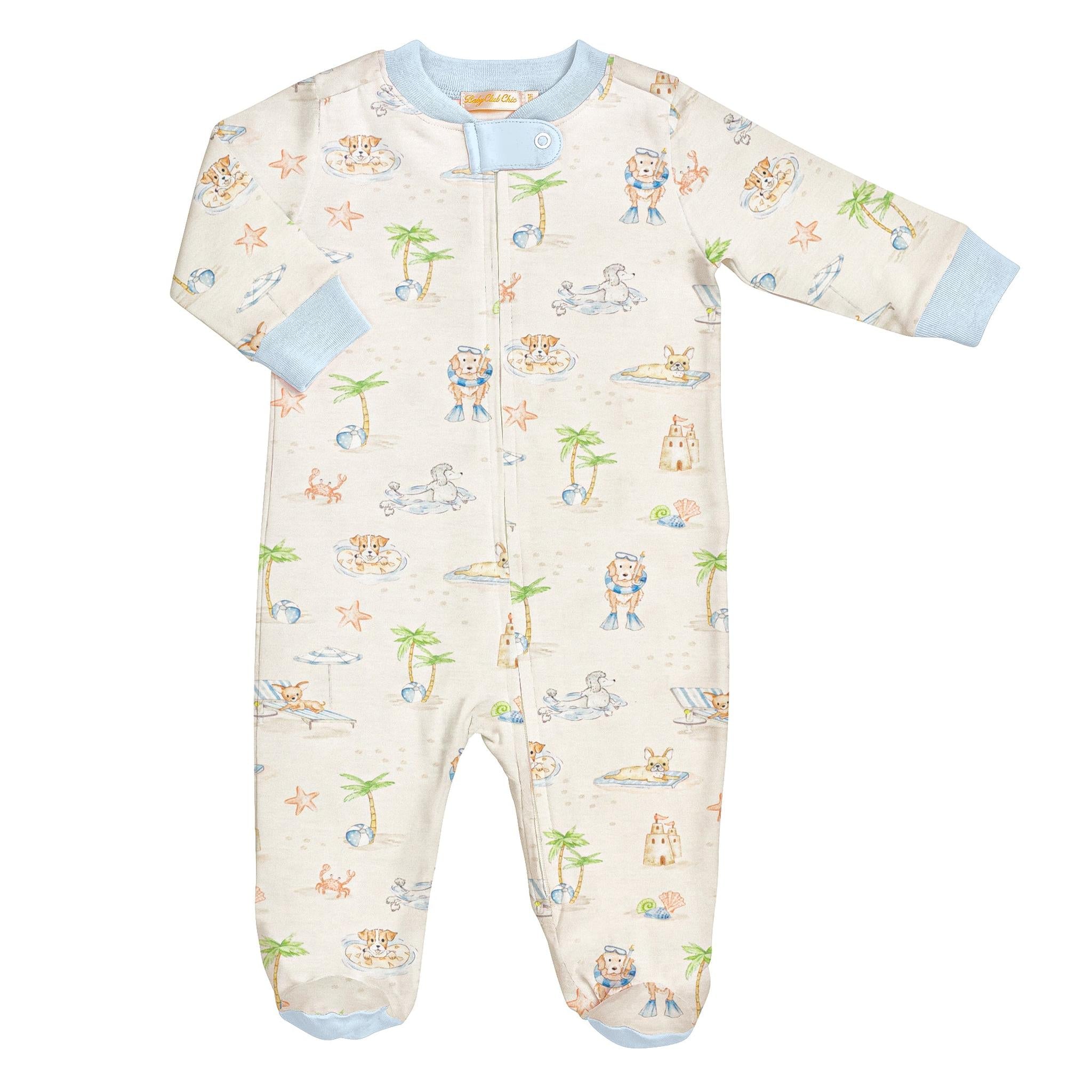 Summer Tails Zipped Footie