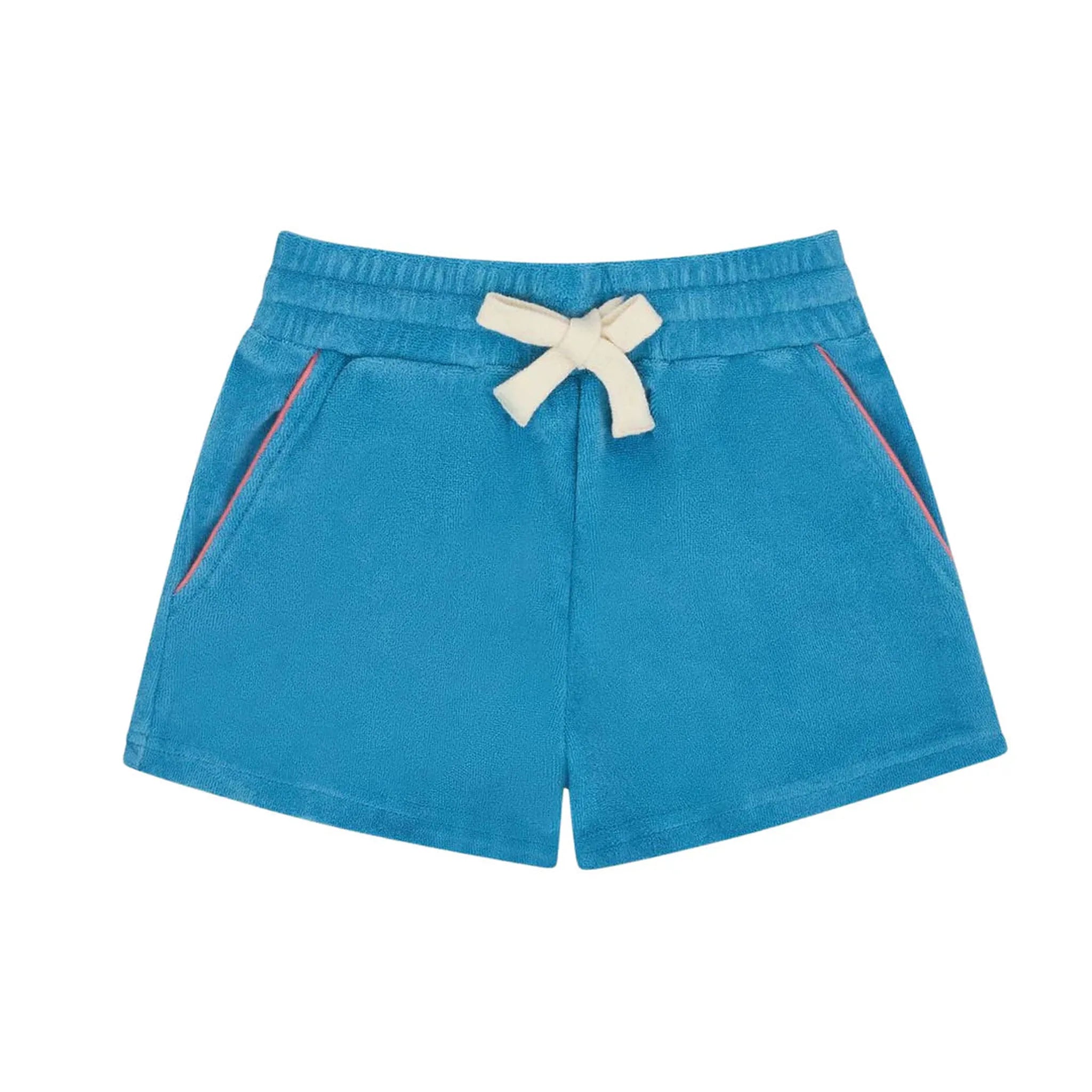 boys cerulean blue french terry short set