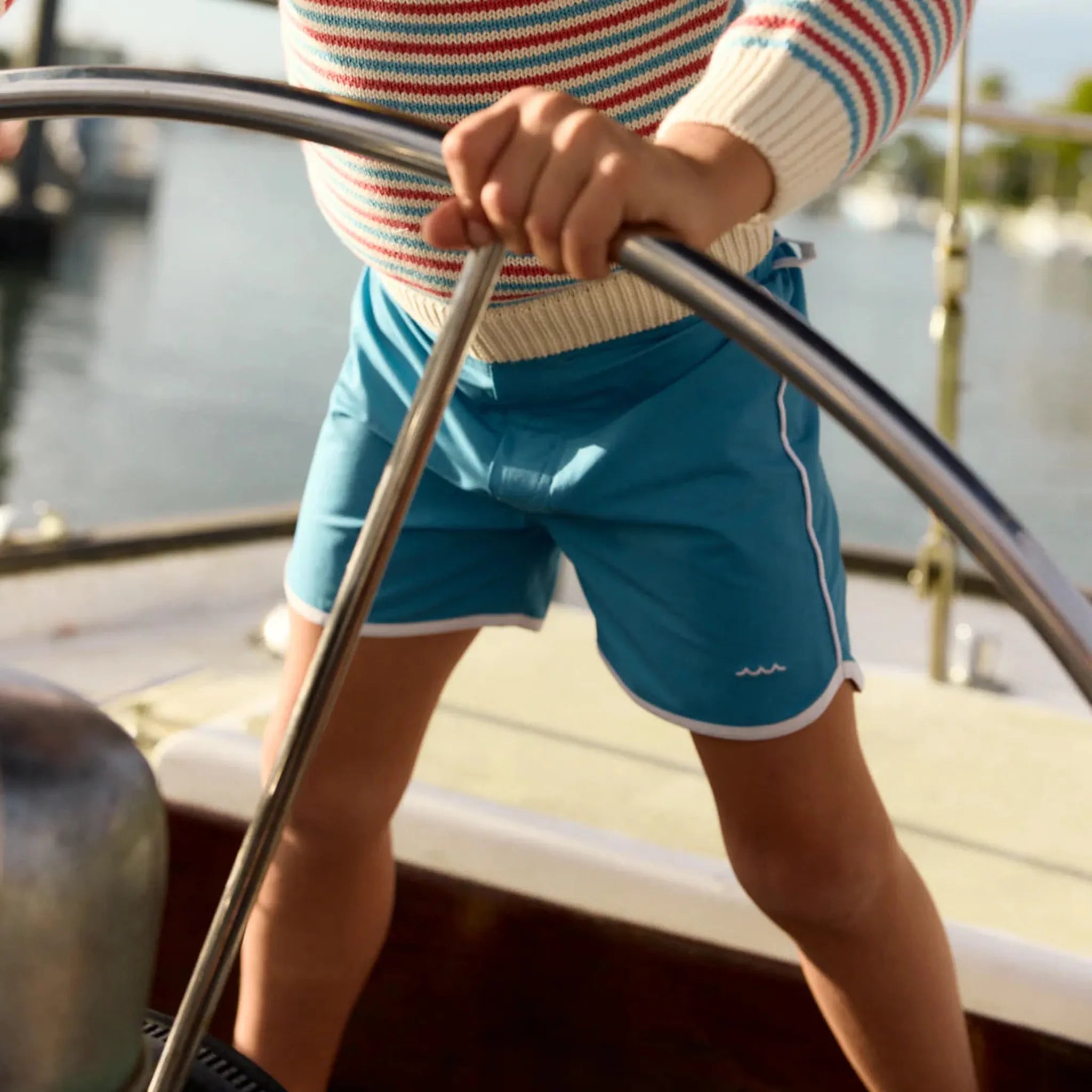 boys cerulean board shorts