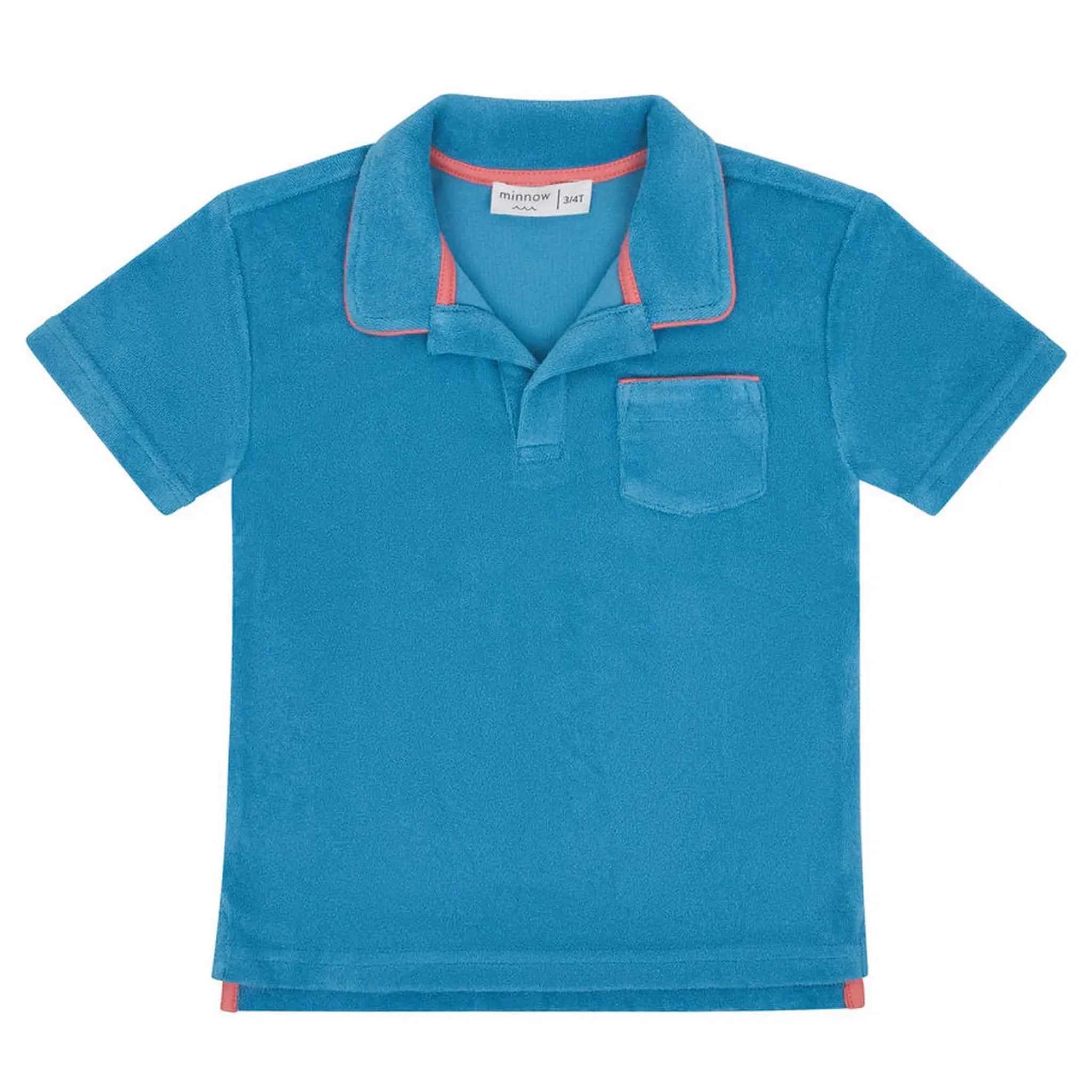 boys cerulean blue french terry short set