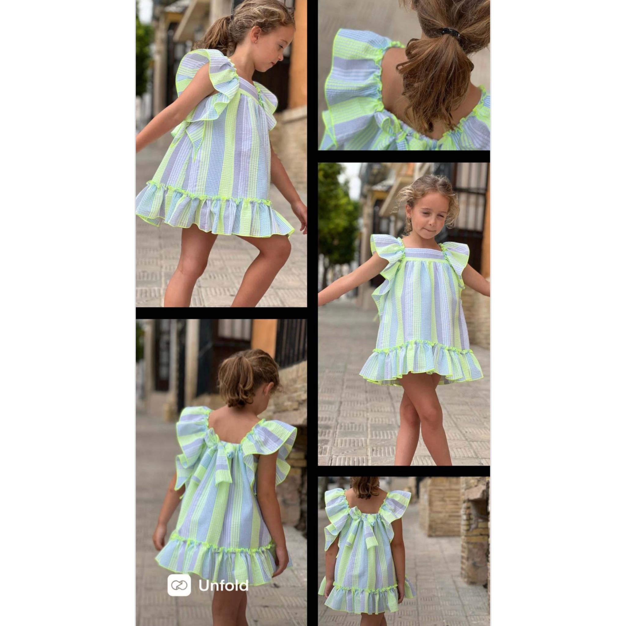 Seersucker Fluor Green