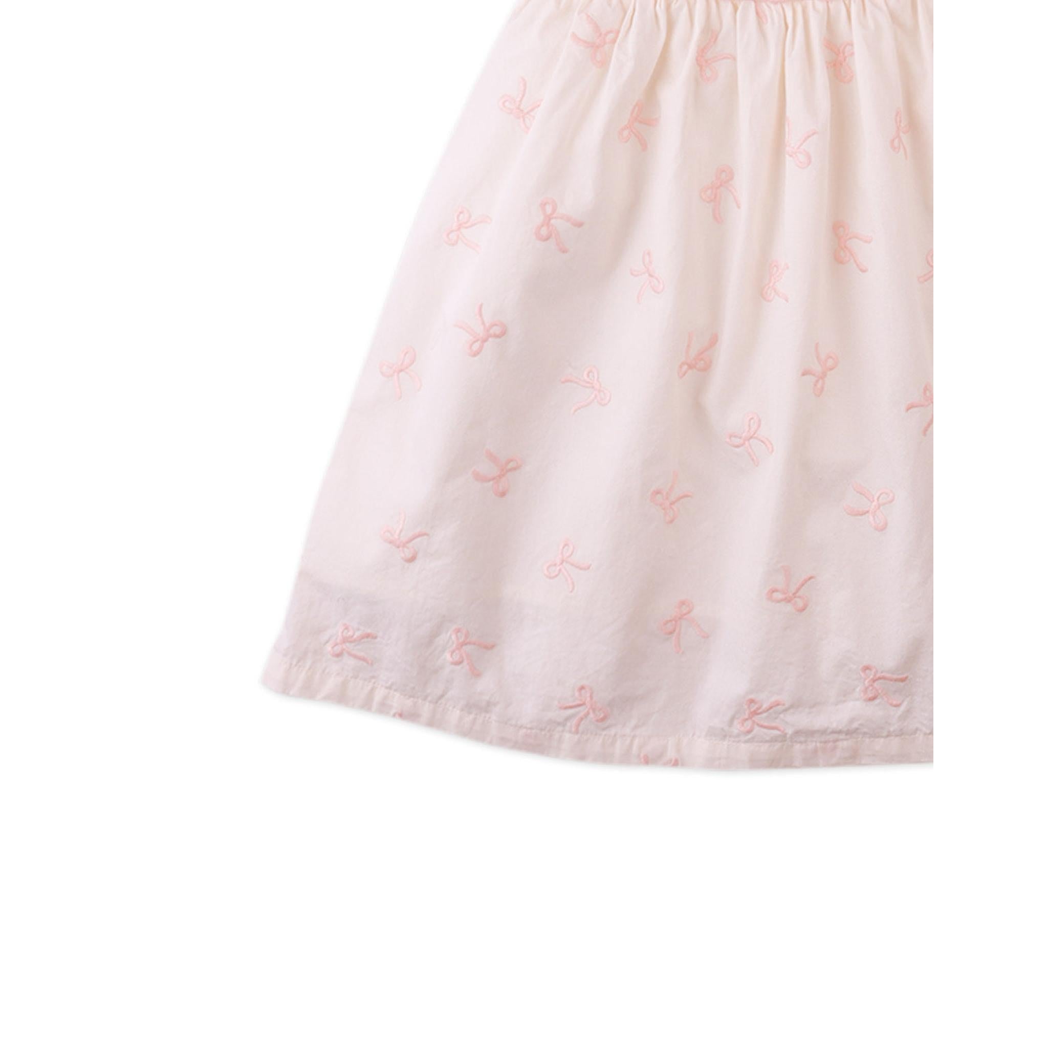 KARA POPLIN DRESS WITH A SCALLOPED TOP & TIE STRAPS