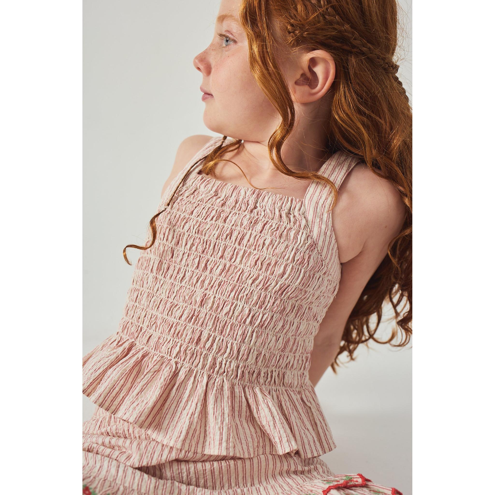 JOSEPHINE PEPLUM AND REMI RUFFLED HEM SKORTS WITH BOTANICAL EMBROIDERY