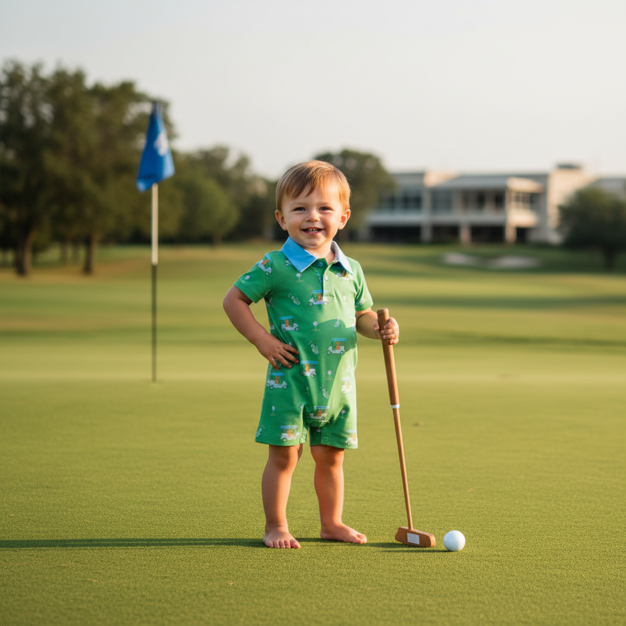 Golf Buddies Blue Romper
