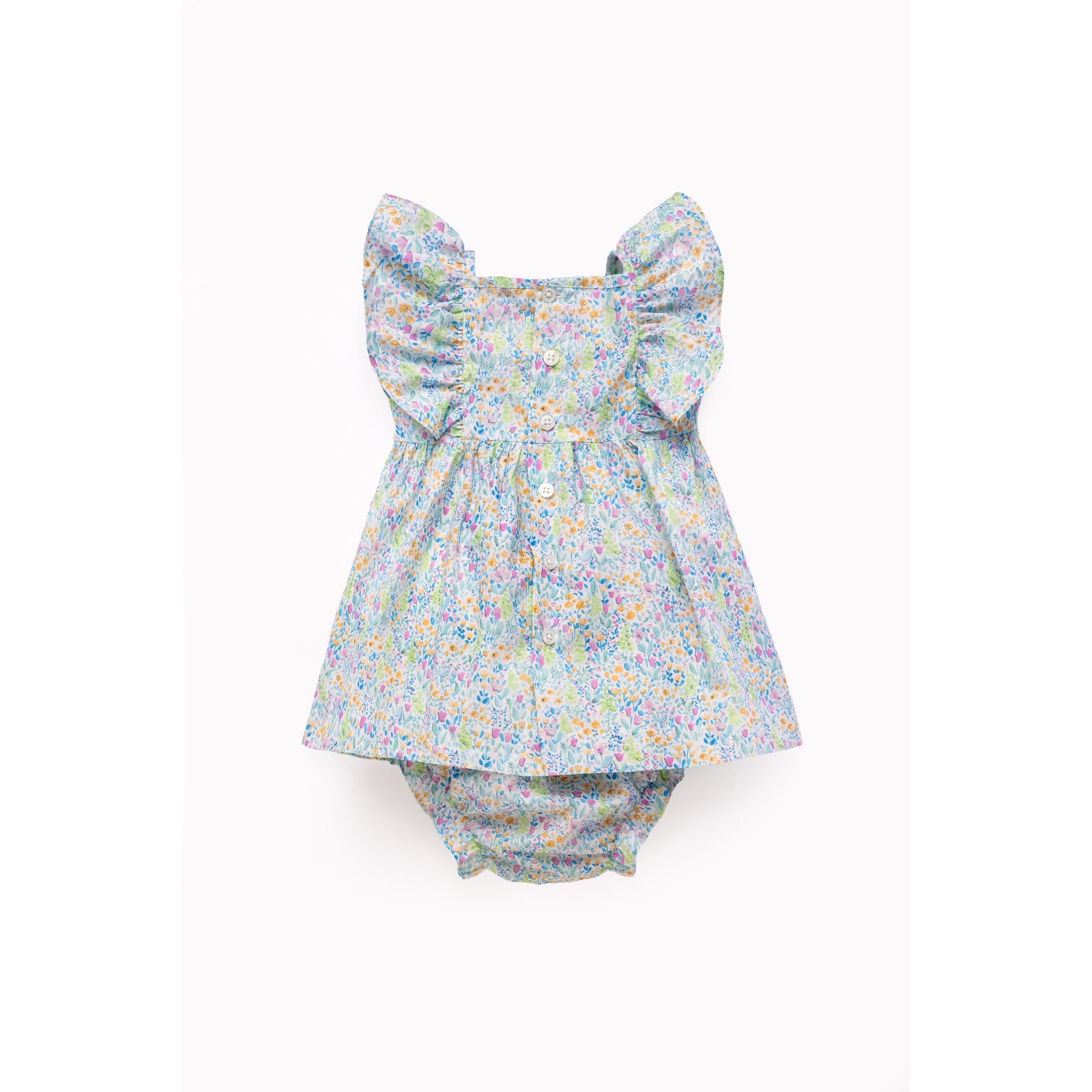 Nimes Smocked Baby Dress