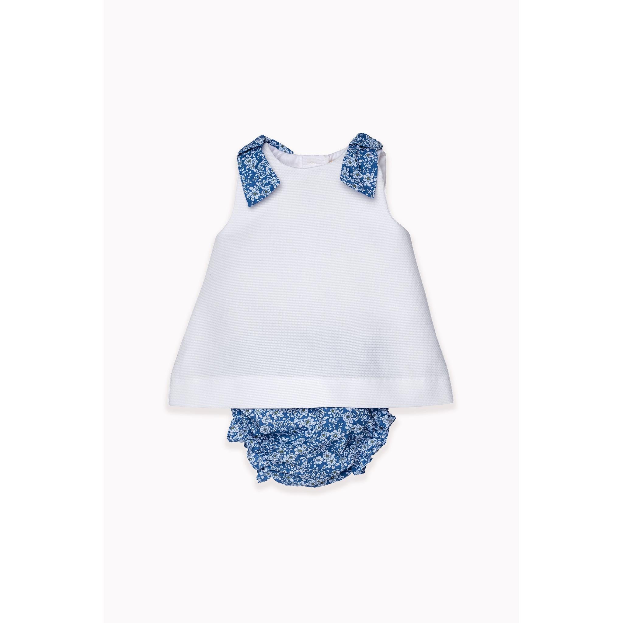Flor Azul Pique Dress