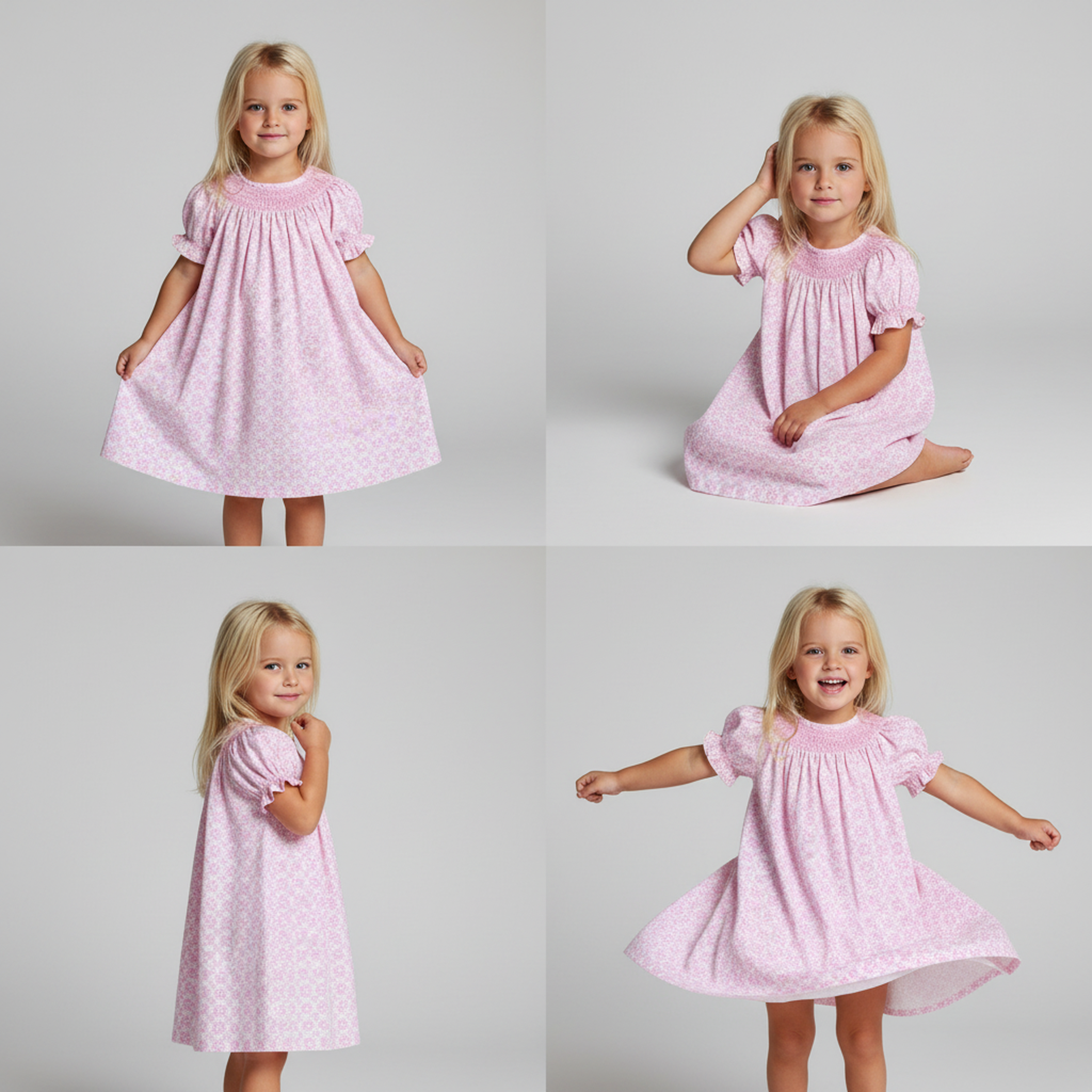 Hazel Hand Smocked Bishop Dress