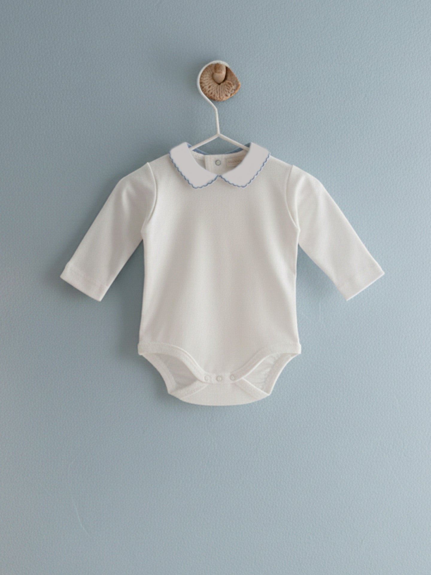 Long-sleeved V-neck bodysuit