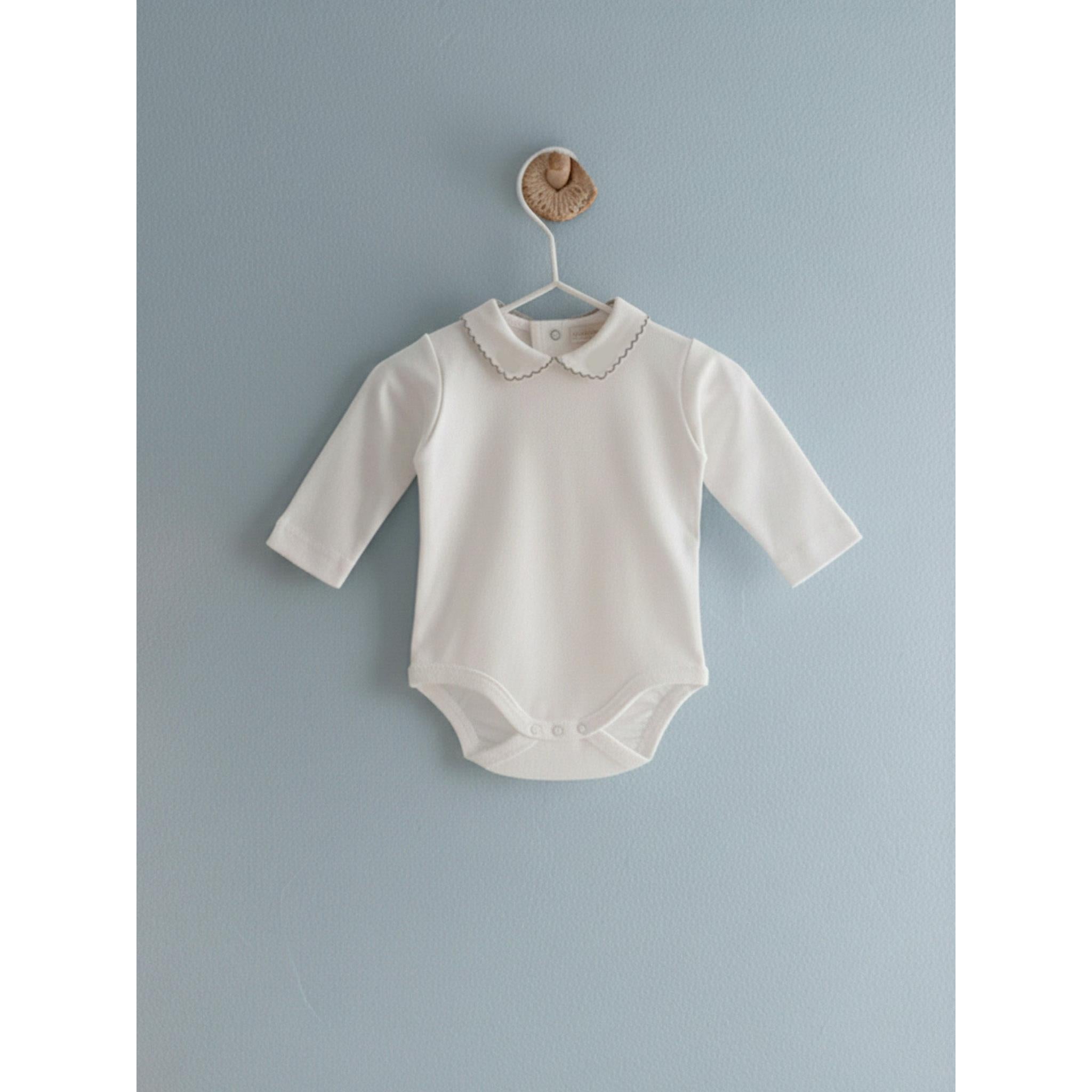 Long-sleeved V-neck bodysuit