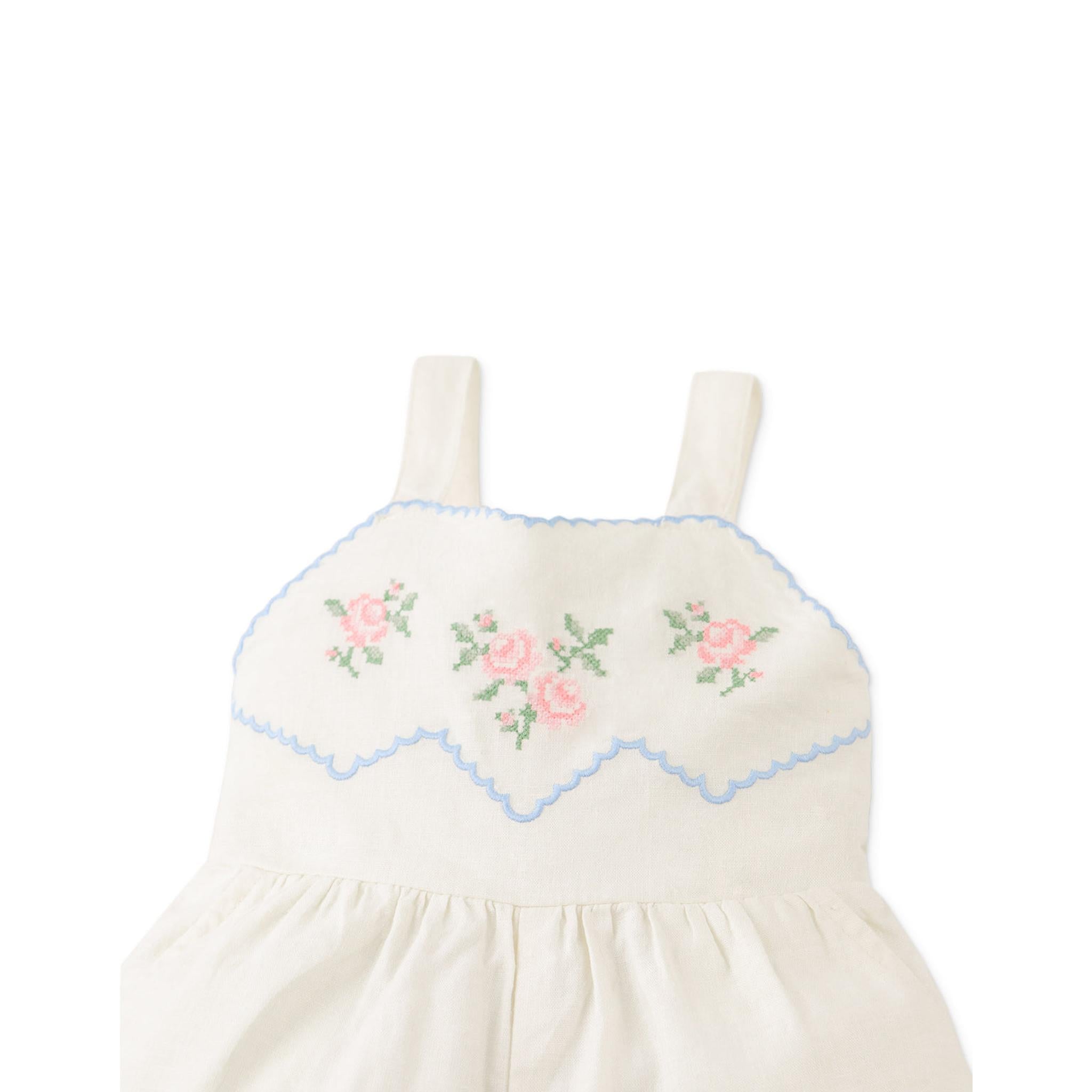 JILL PLAYSUIT WITH EMBROIDERED BIB