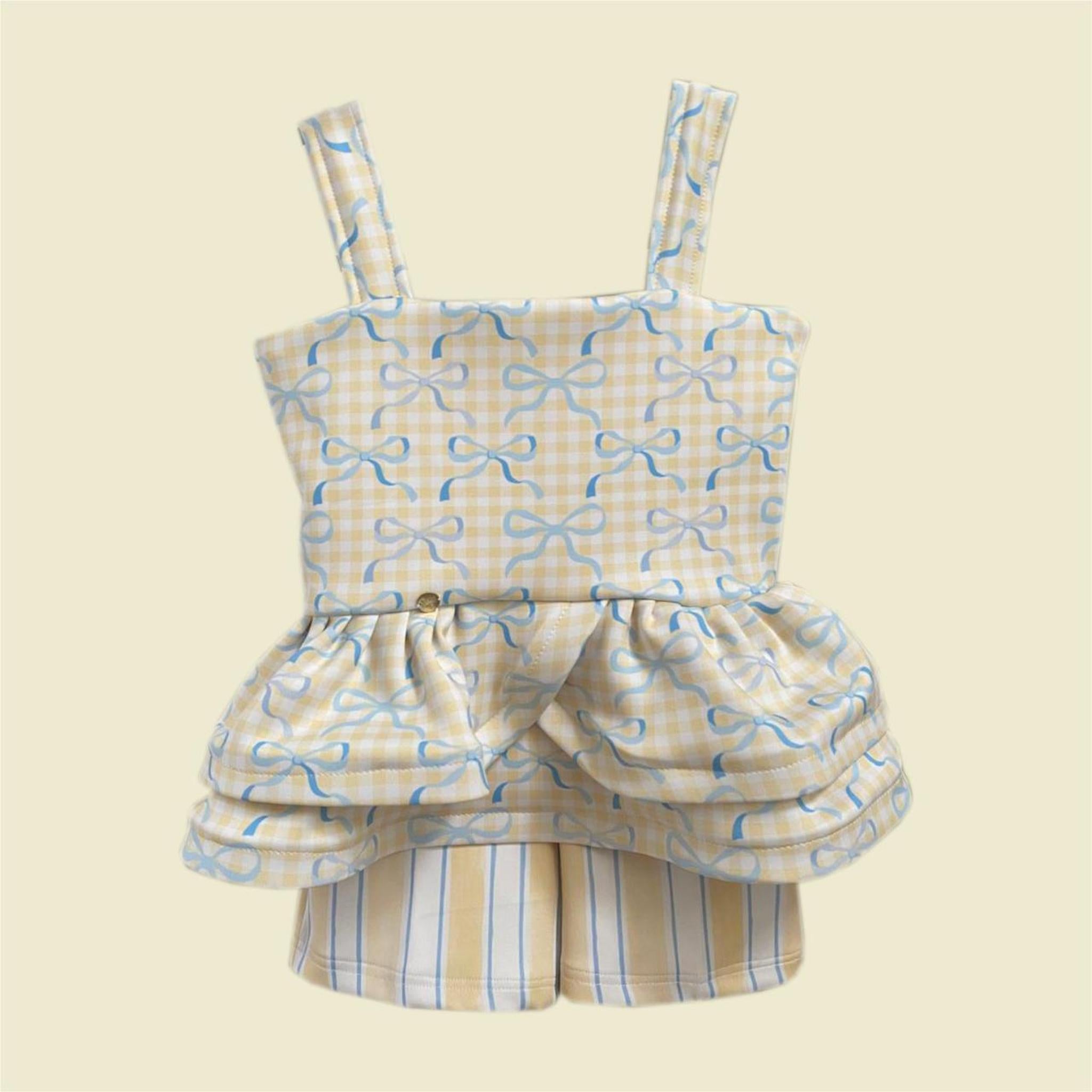 Eloise Short Set - Bows / Stripes