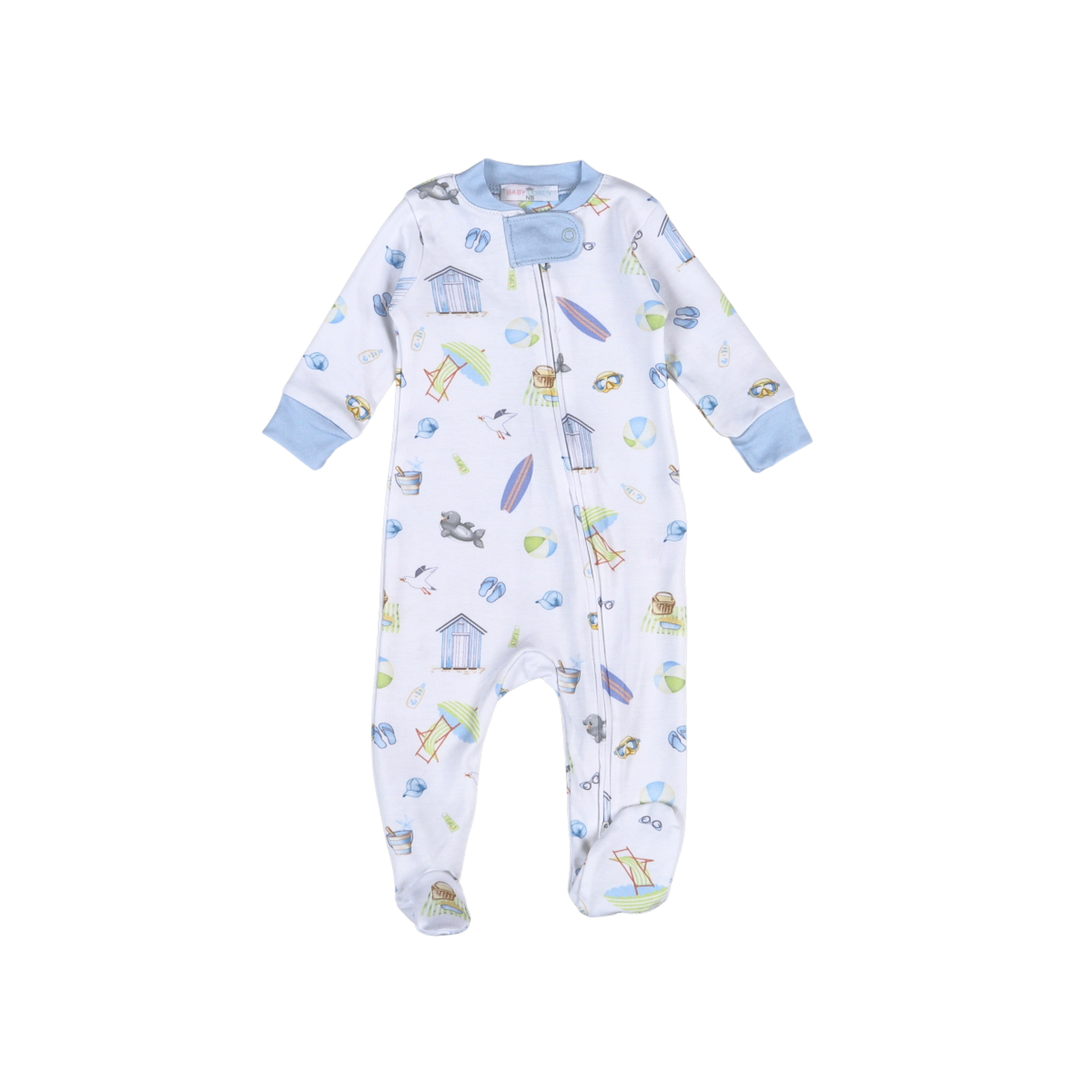 Sandy Toes Zipper Footie