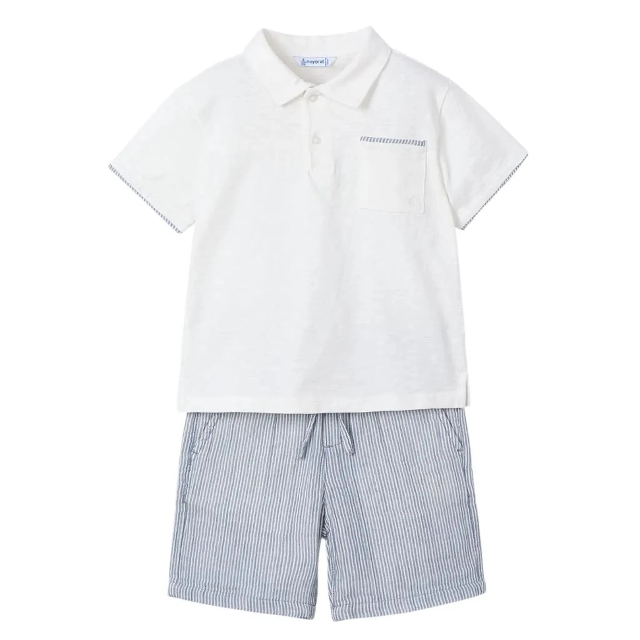 Blue shorts and Polo Shirt Set