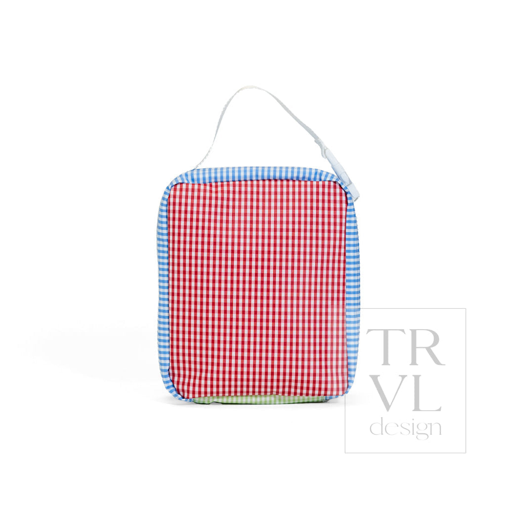 Insulated Lunch Bag - Patch Blue