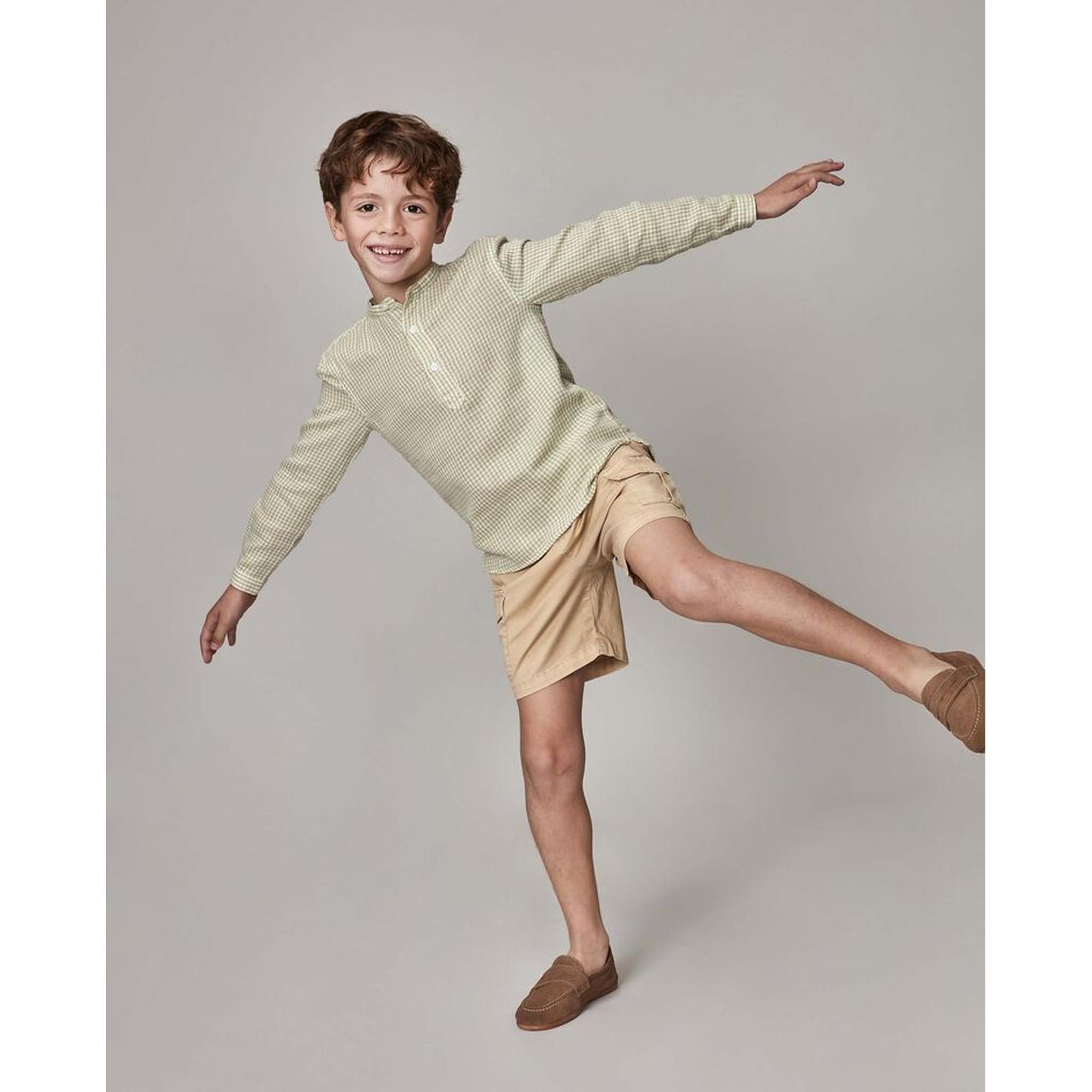Set Camisa Mao Vichy Cargo
