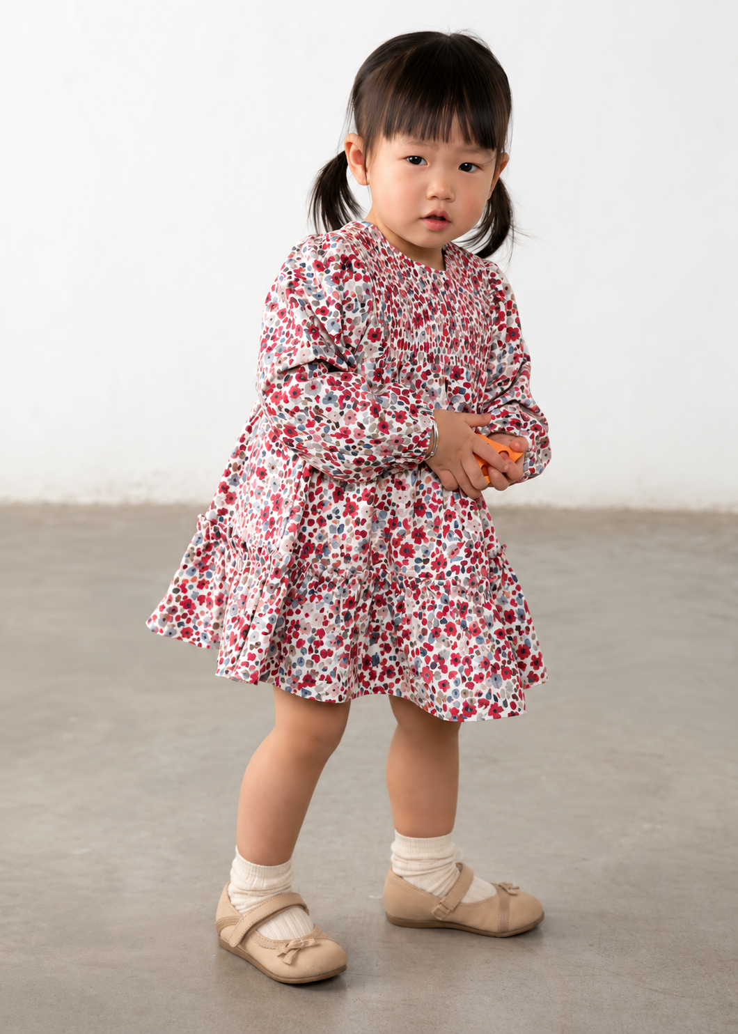 Baby Printed Velvet Dress