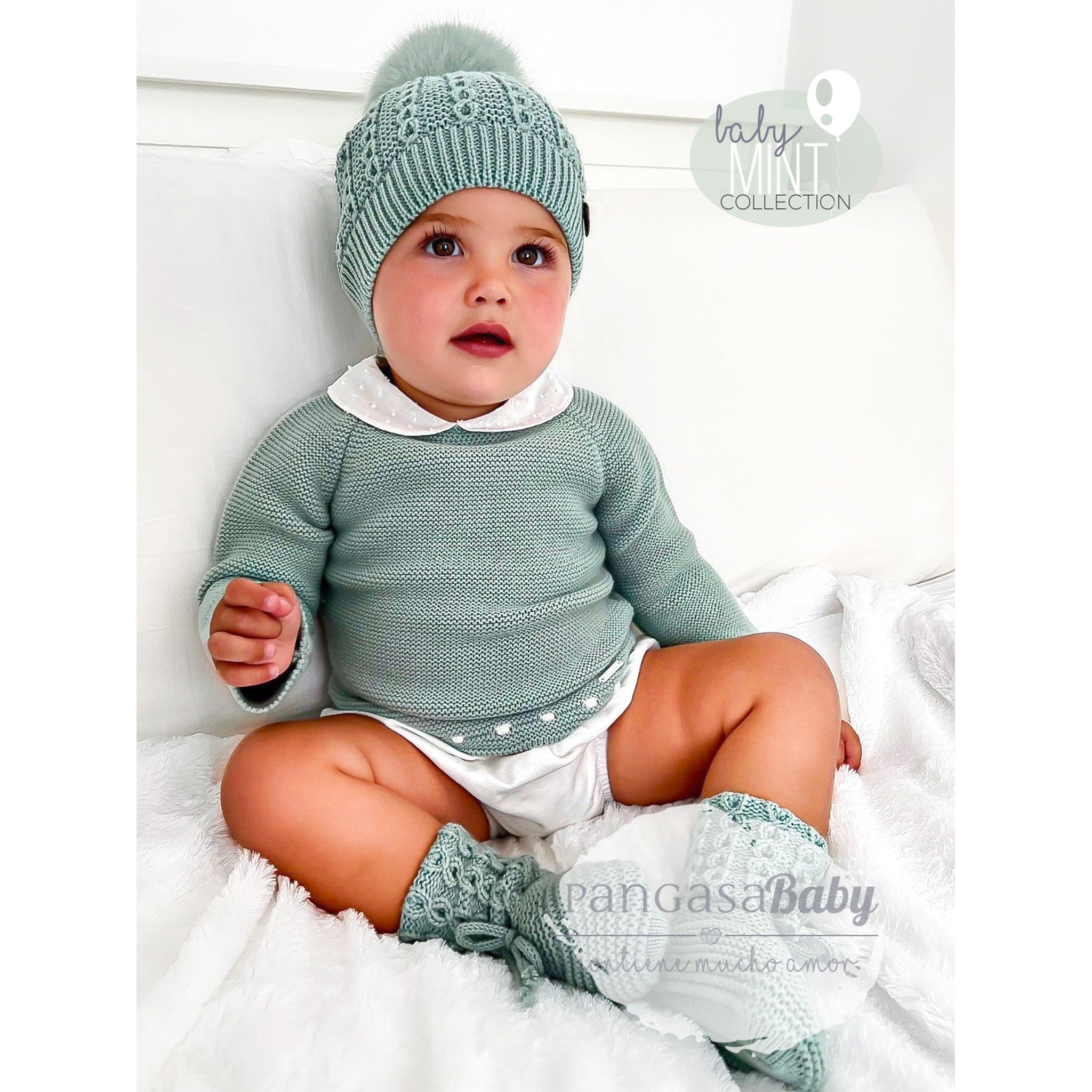 Mint Knitted Bloomer Set