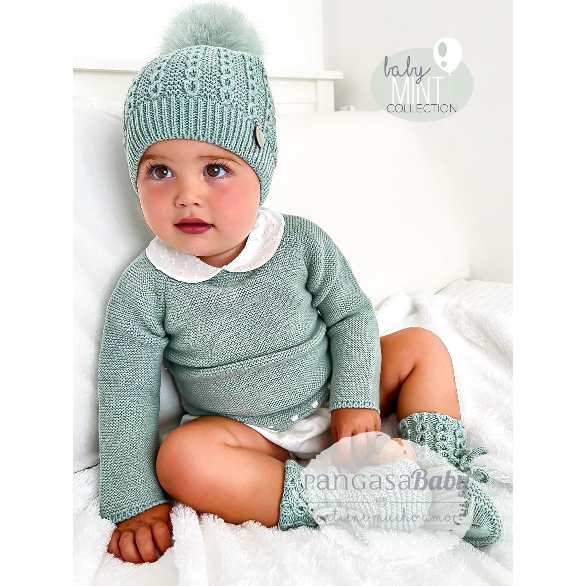 Mint Knitted Bloomer Set