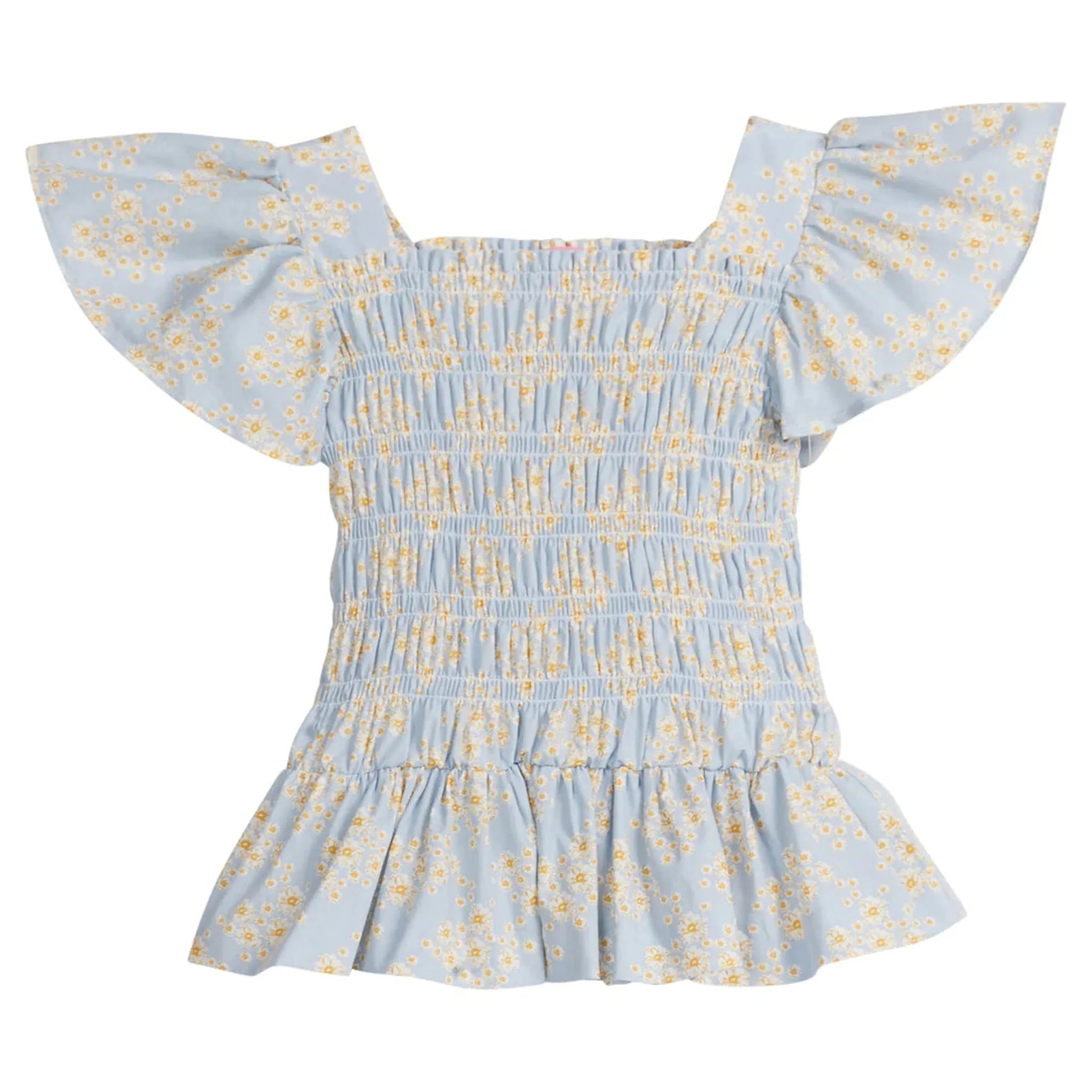 India Tiered Skort - Blue Ditsy Floral