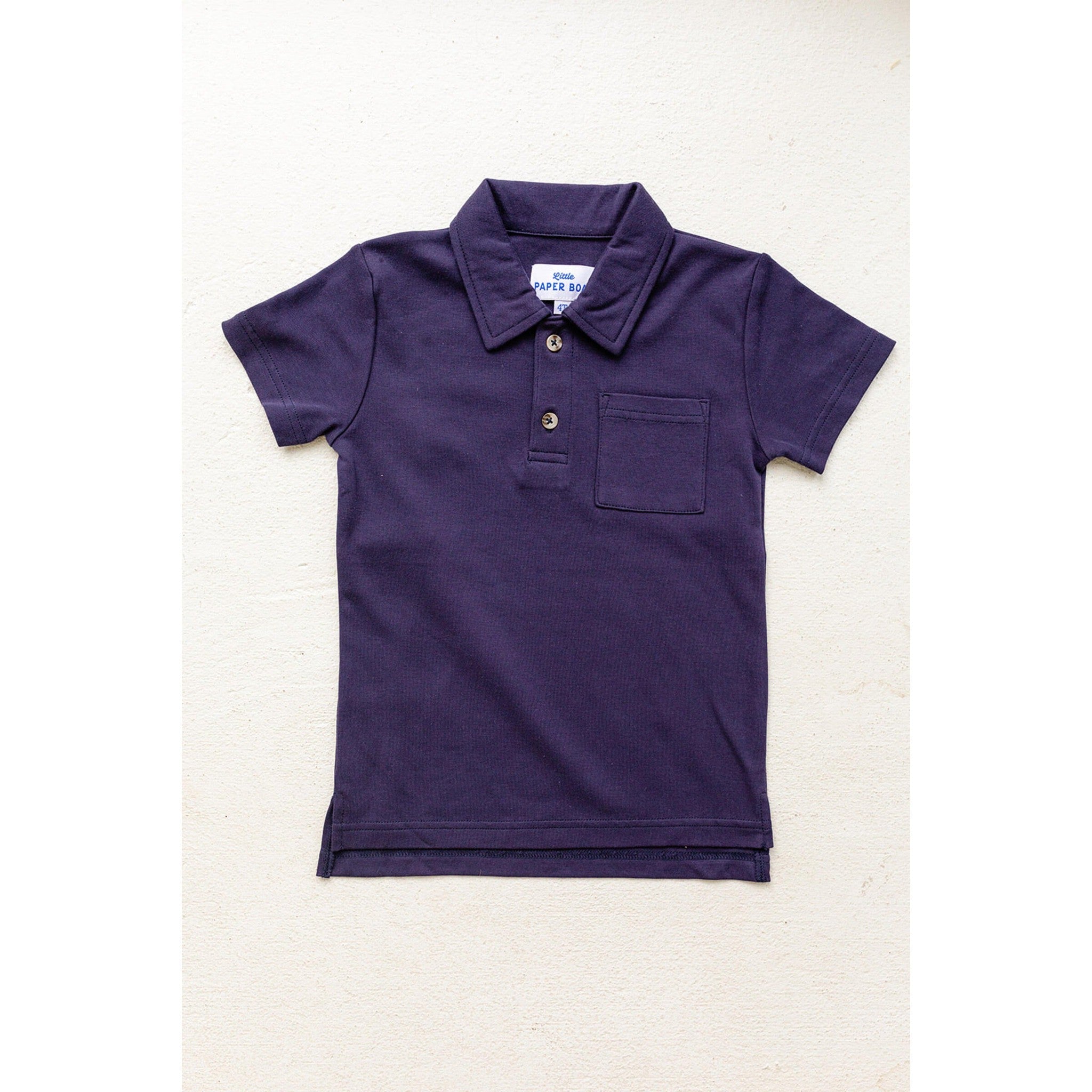 Navy Beige Polo Set