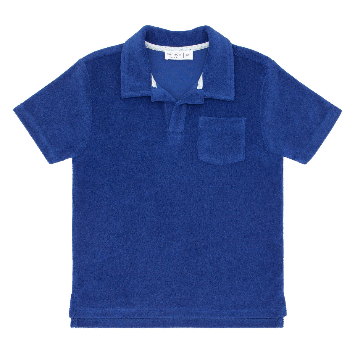 boys cove blue stripe french terry short and polo set