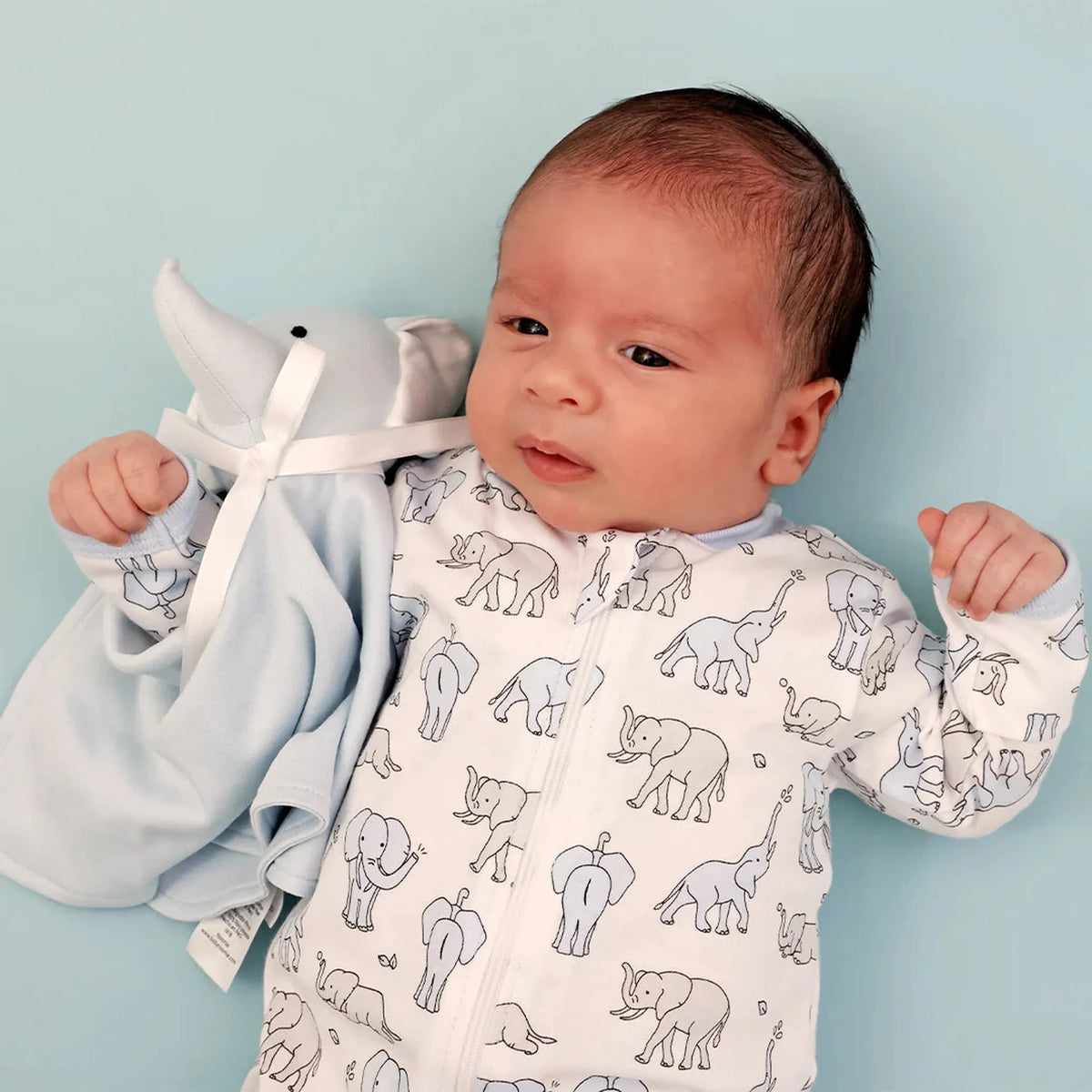 Zipper Footie Elephants