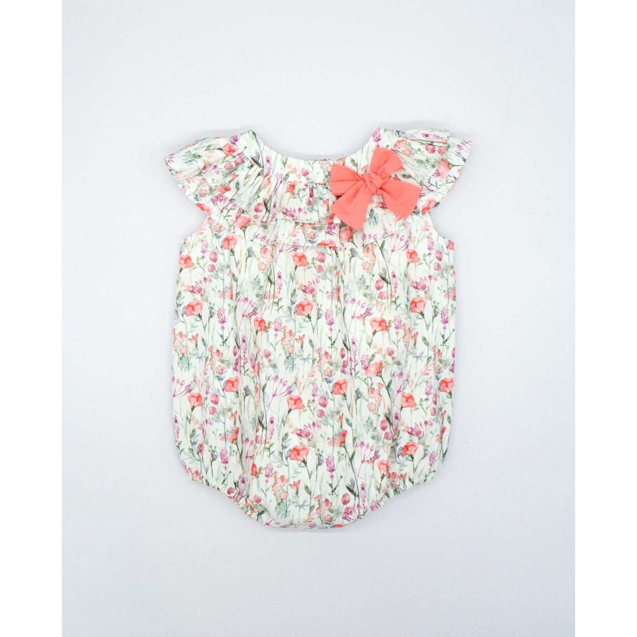 Sage Bloom Ruffle Romper