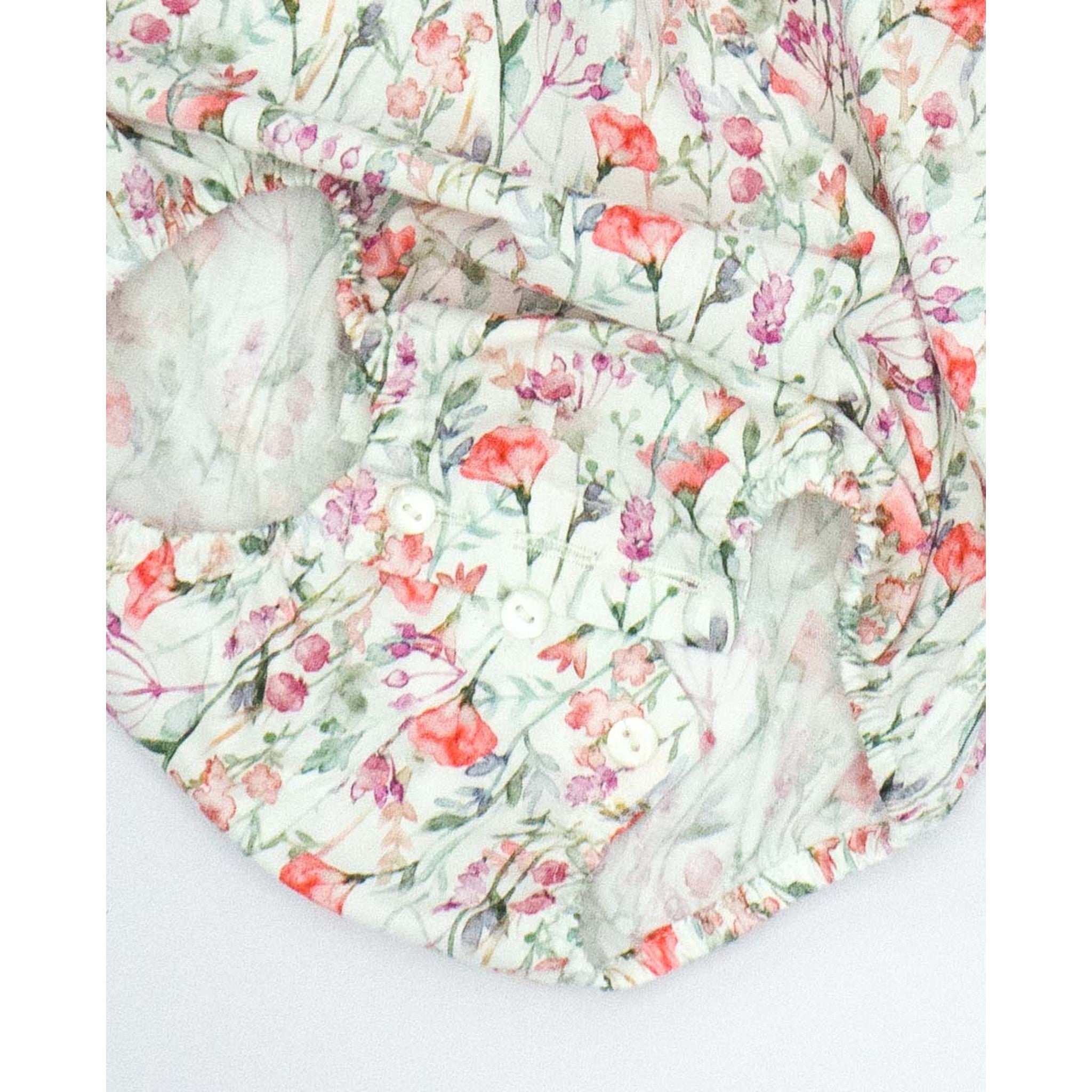 Sage Bloom Ruffle Romper