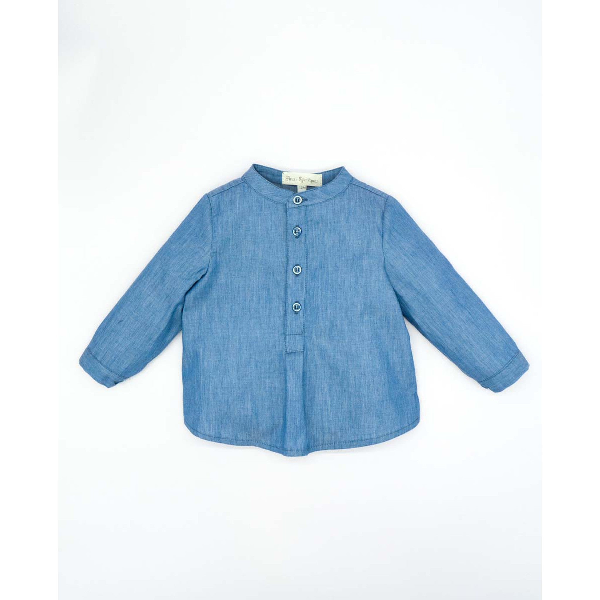 Denim Seersucker Short Set