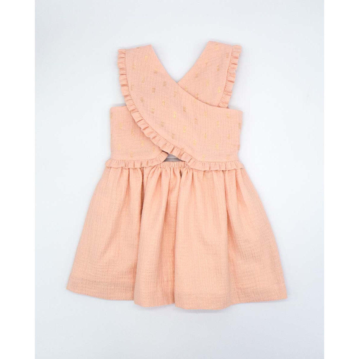 Coral Crossed Dress