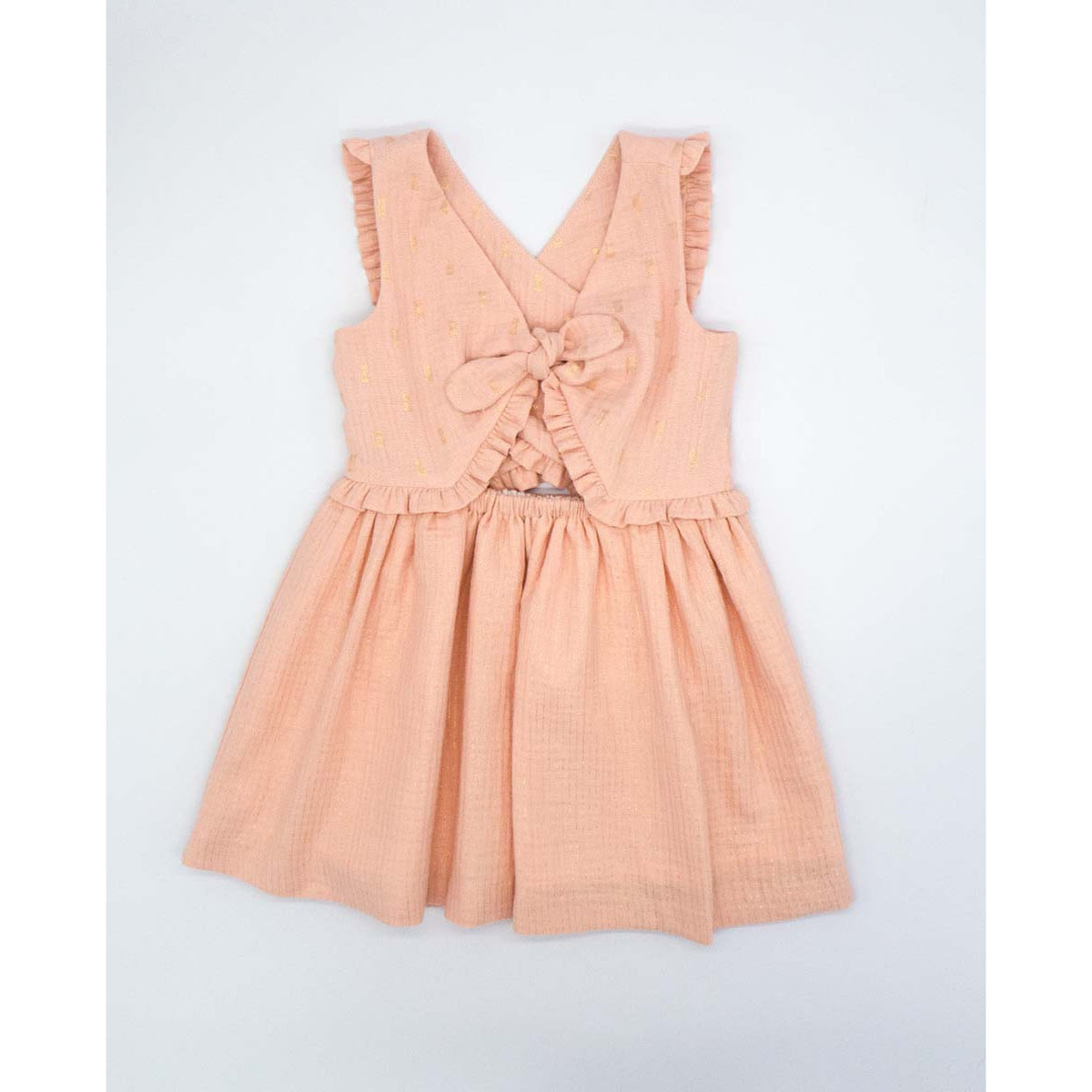 Coral Crossed Dress