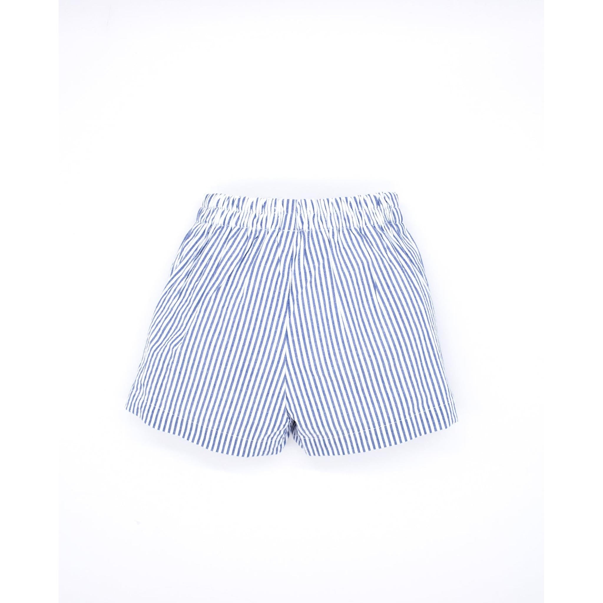 Navy Stripes Baby Short Set