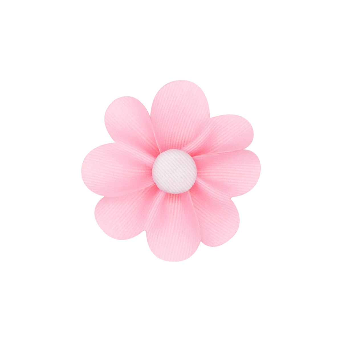 Grosgrain Petal Flower Hair Clip with Button Center