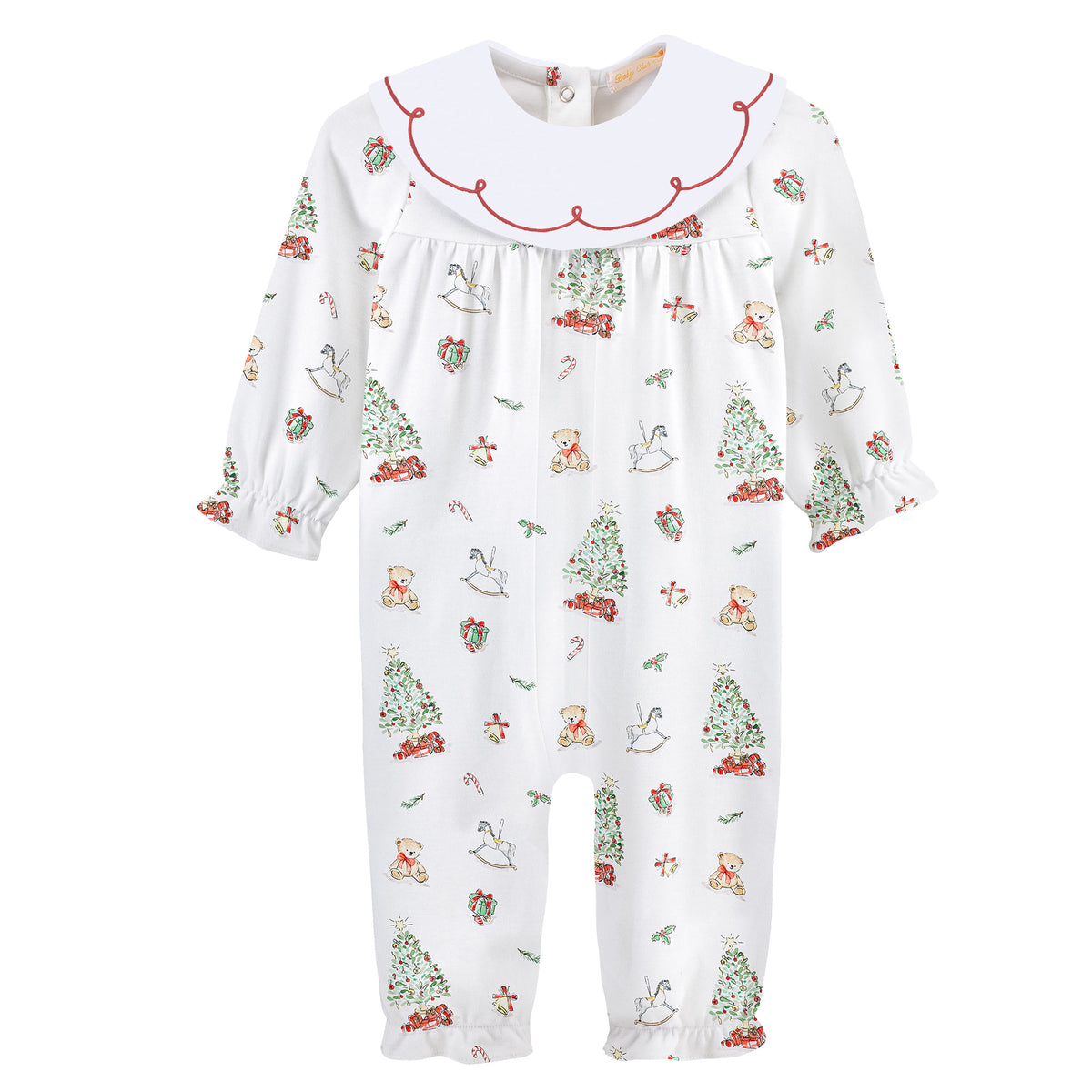 Pre Order - Girl Christmas Tree Pima Playsuit