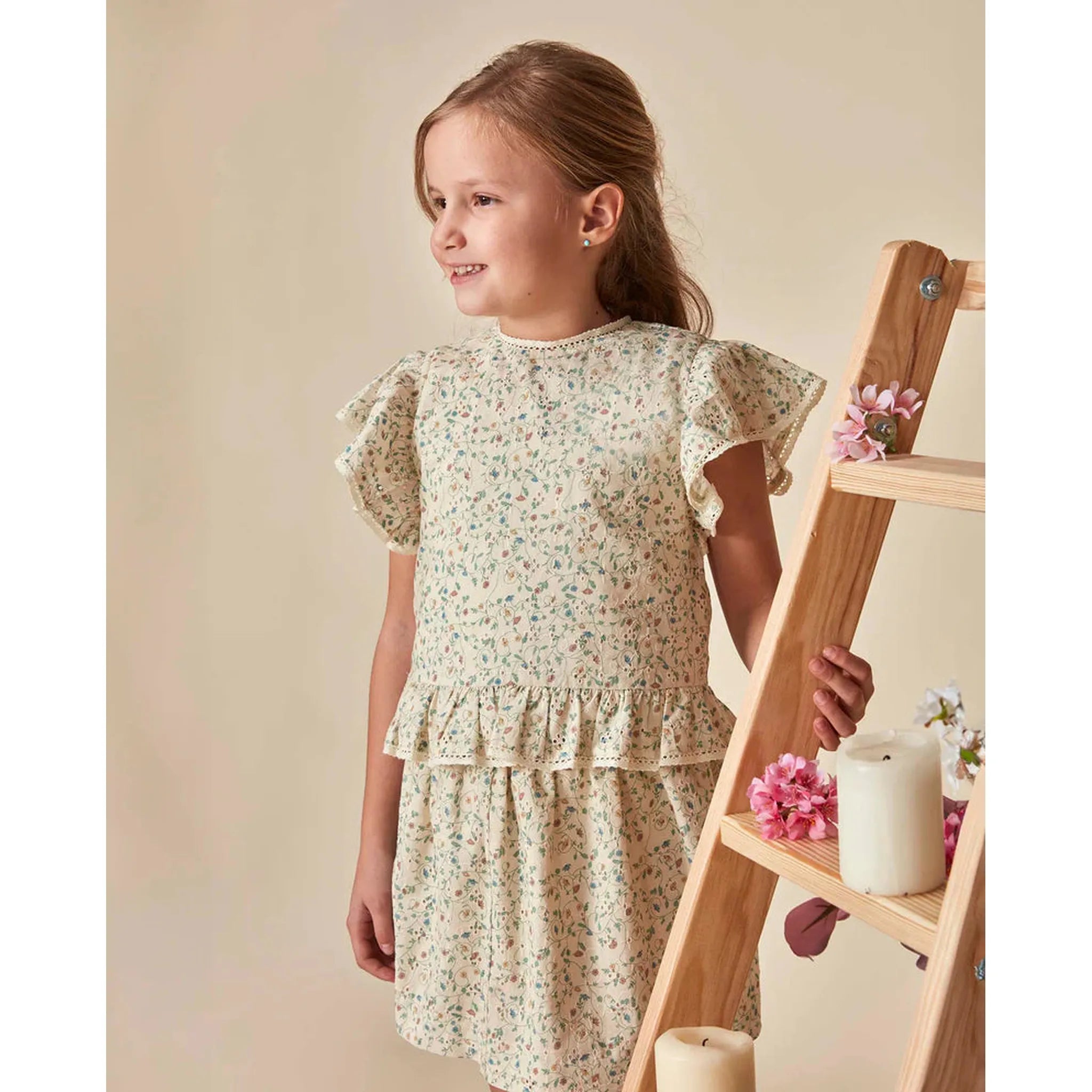 Set Faldia Eyelet Estampado