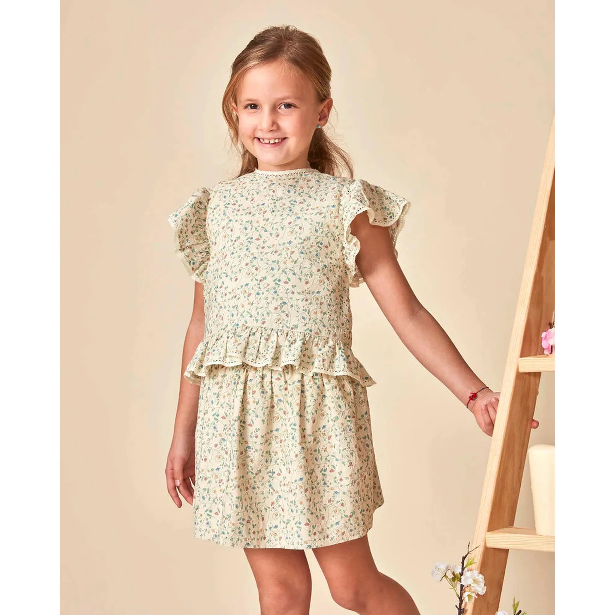 Set Faldia Eyelet Estampado